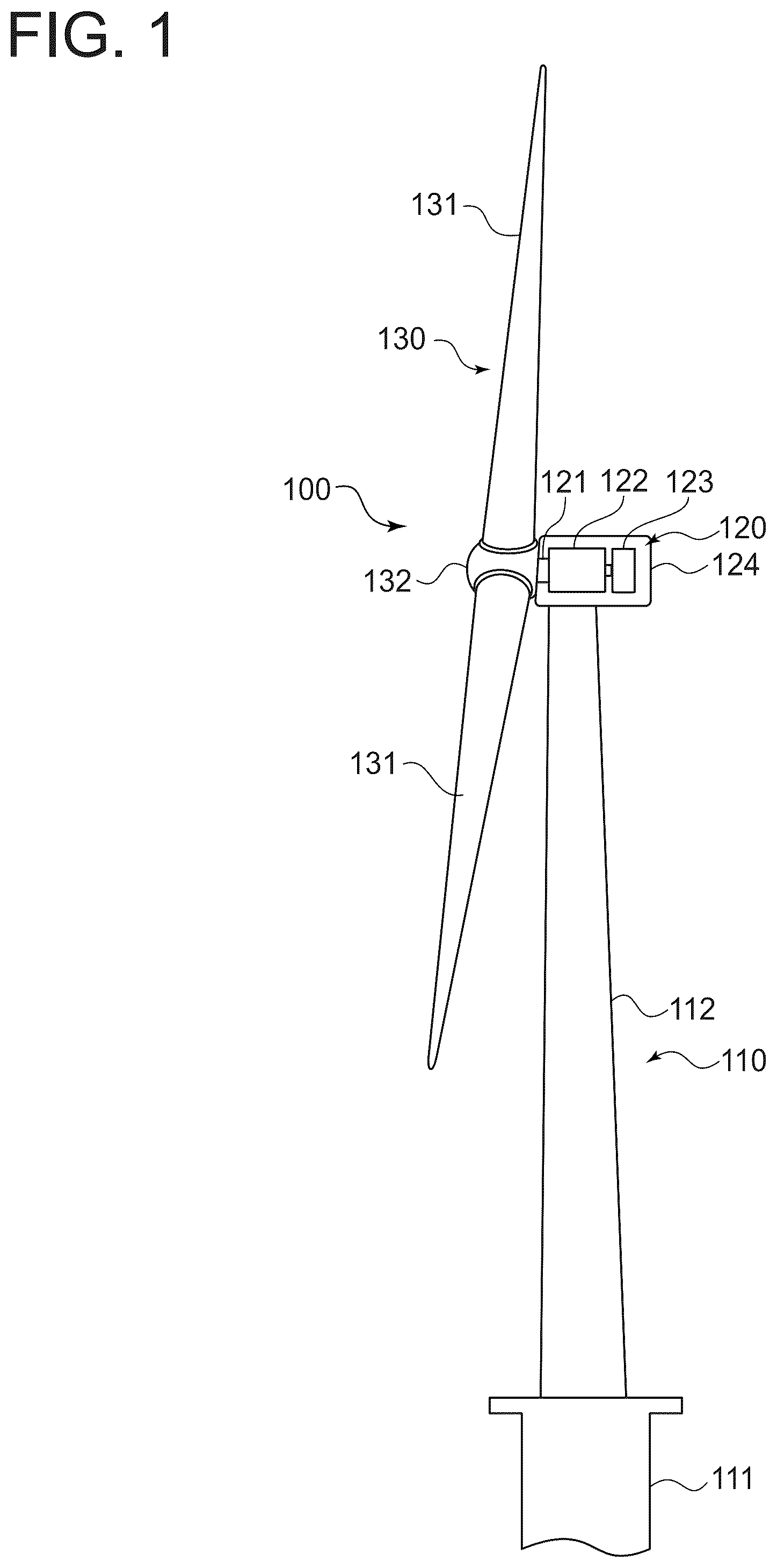 Patent US11815069 Figure 1 – Main bearing replacement method for wind turbine power generation facility