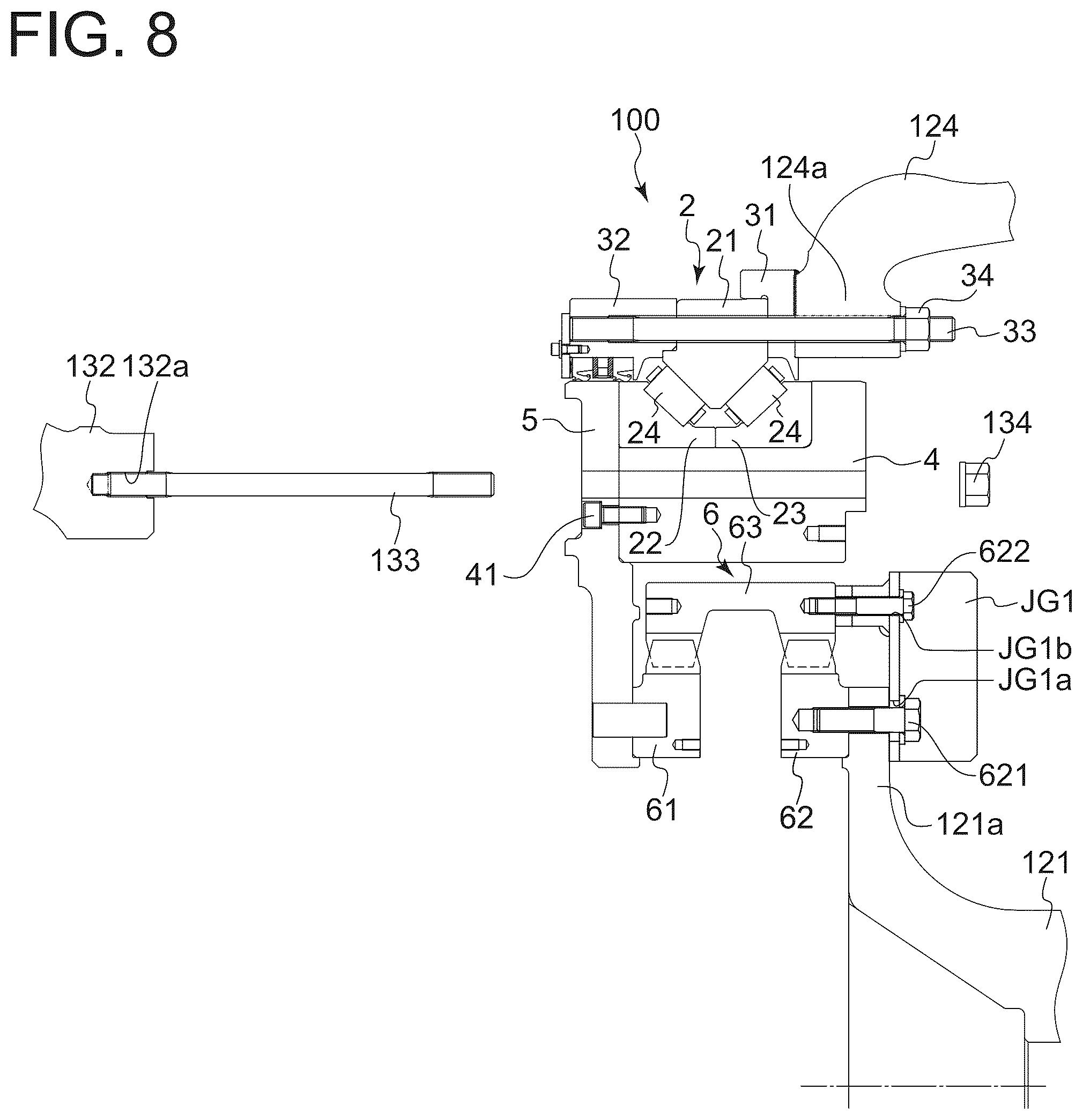 Patent US11815069 Figure 10 – Main bearing replacement method for wind turbine power generation facility
