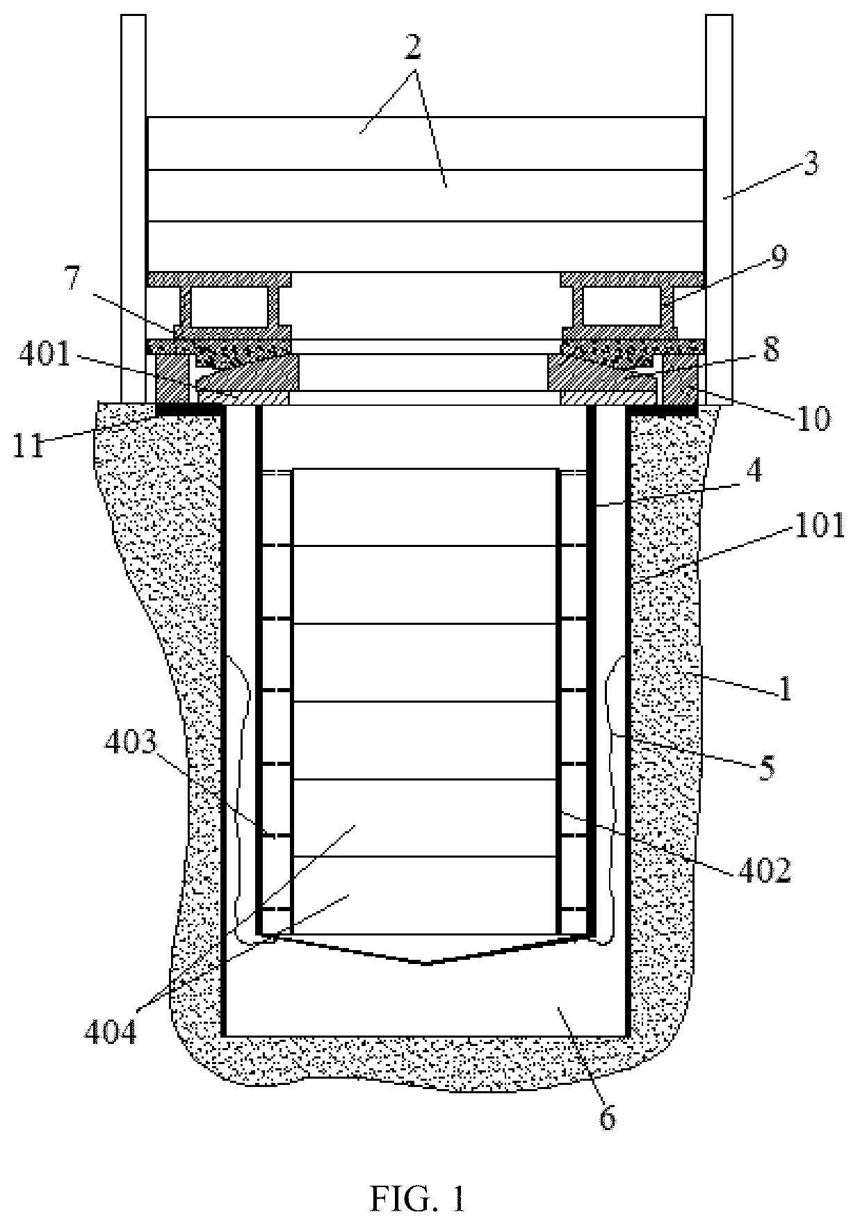 Patent US11815071 Figure 1 – Gravity compressed air energy storage system
