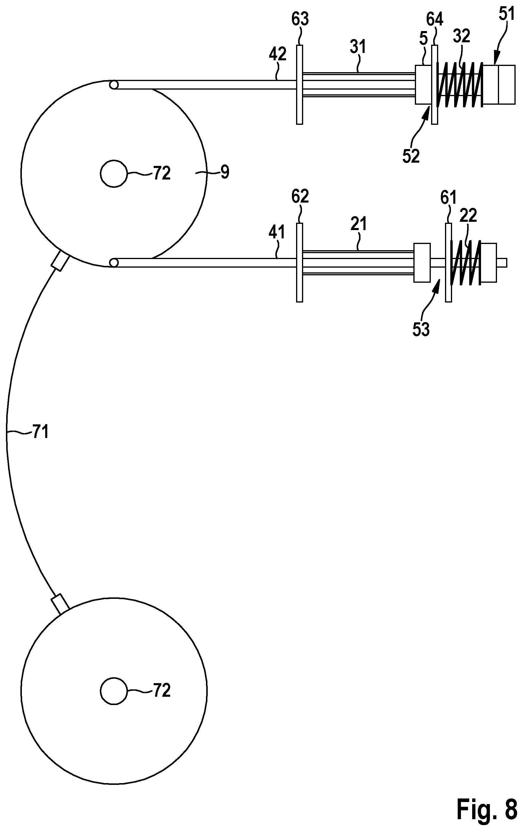 Patent US11815072 Figure 8 – Thermal actuator arrangement having improved reset time