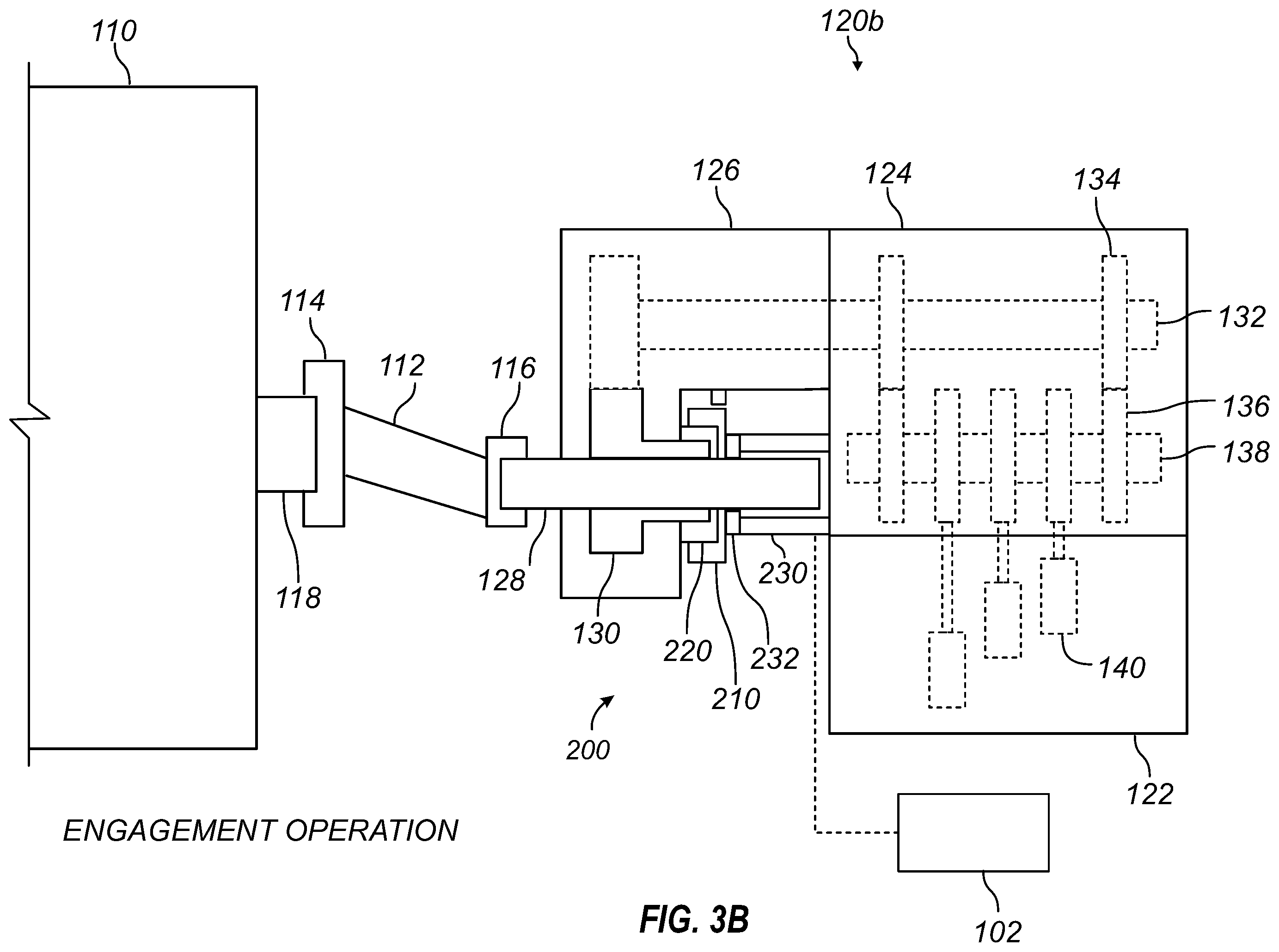 Patent US11815076 Figure 4 – Engagement and disengagement with external gear box style pumps