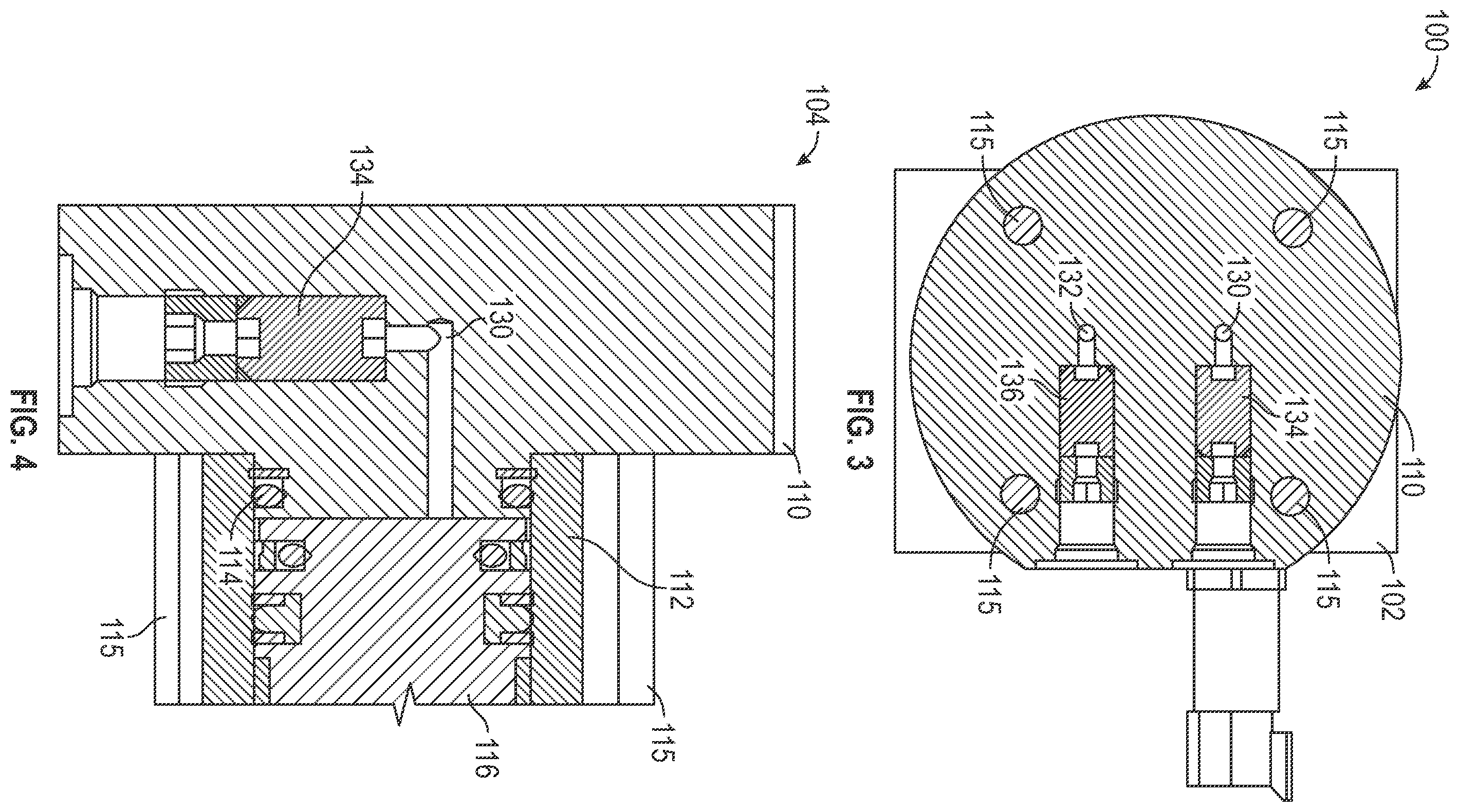 Patent US11815078 Figure 3 – Reciprocating piston pump comprising a housing defining a first chamber and a second chamber cooperating with a first piston and a second piston to define a third chamber and a fourth chamber