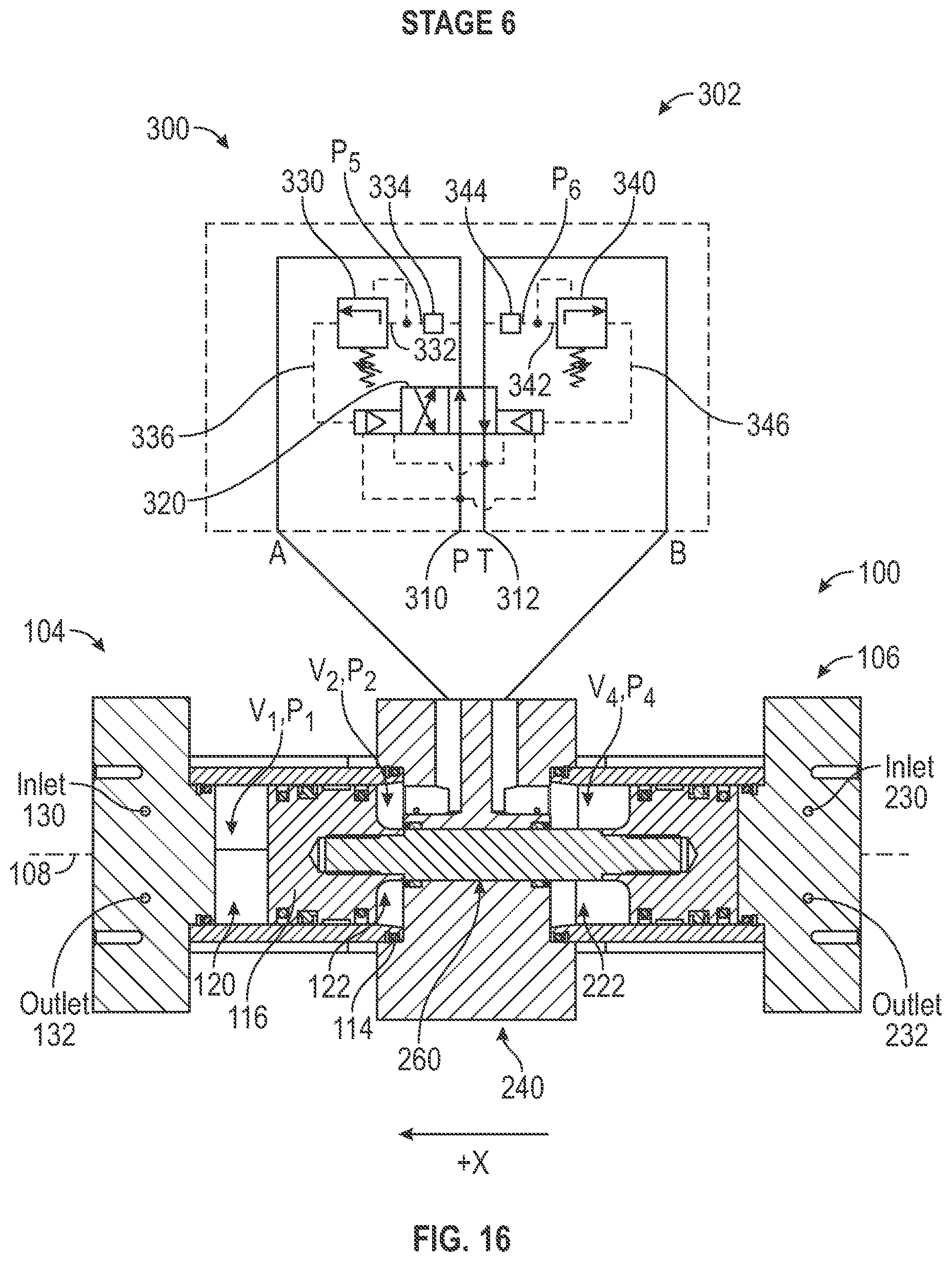 Patent US11815078 Figure 12 – Reciprocating piston pump comprising a housing defining a first chamber and a second chamber cooperating with a first piston and a second piston to define a third chamber and a fourth chamber