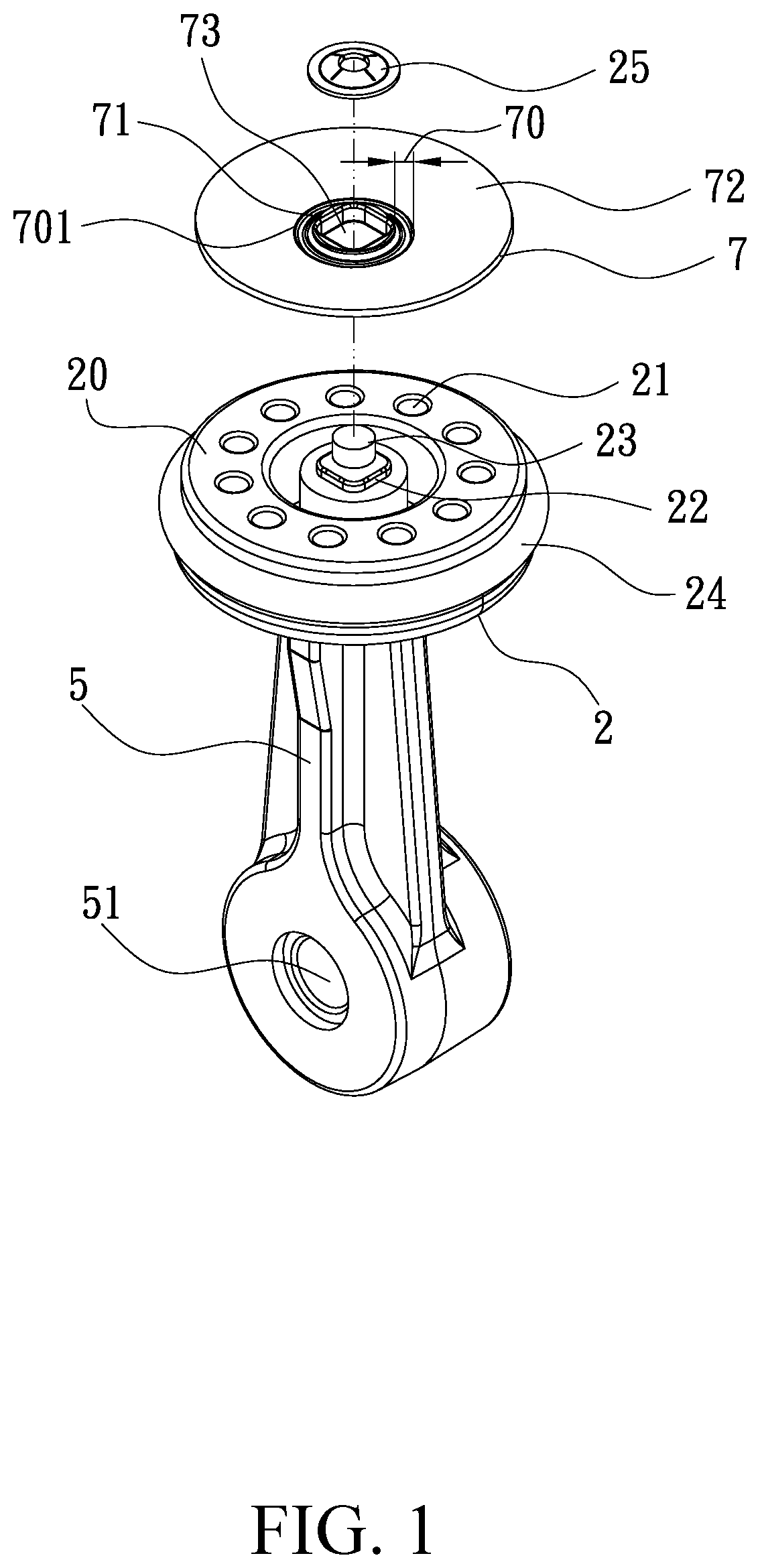 Patent US11815080 Figure 1 – Piston of cylinder of air compressor