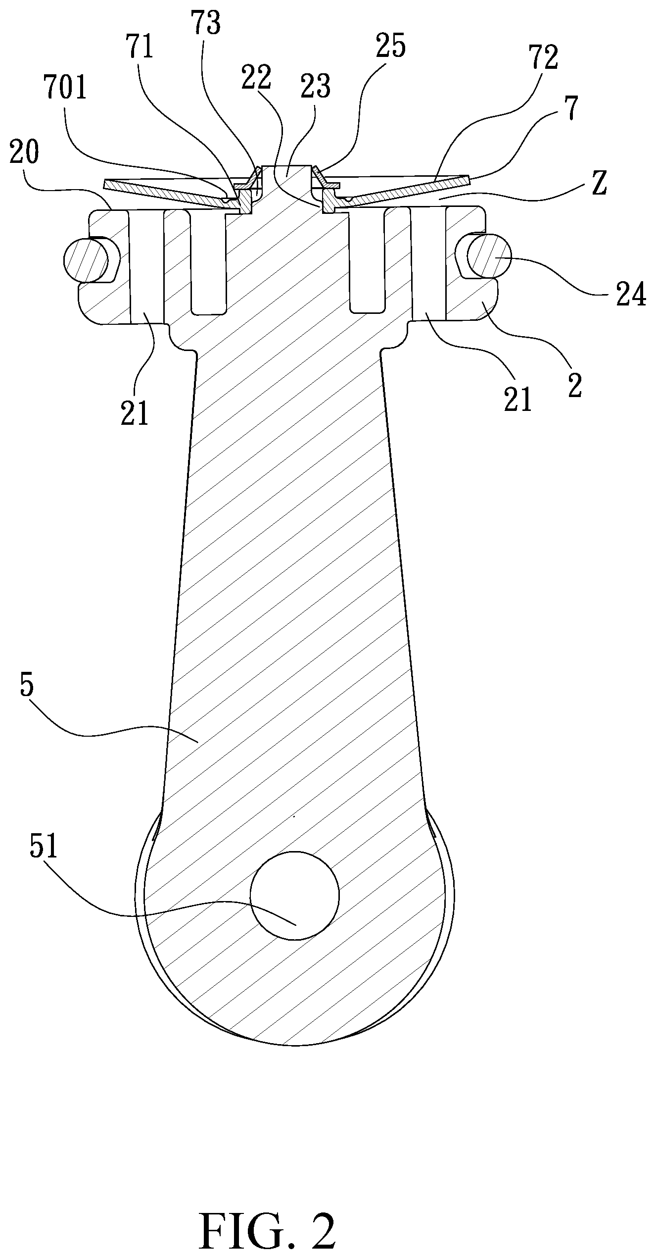 Patent US11815080 Figure 2 – Piston of cylinder of air compressor