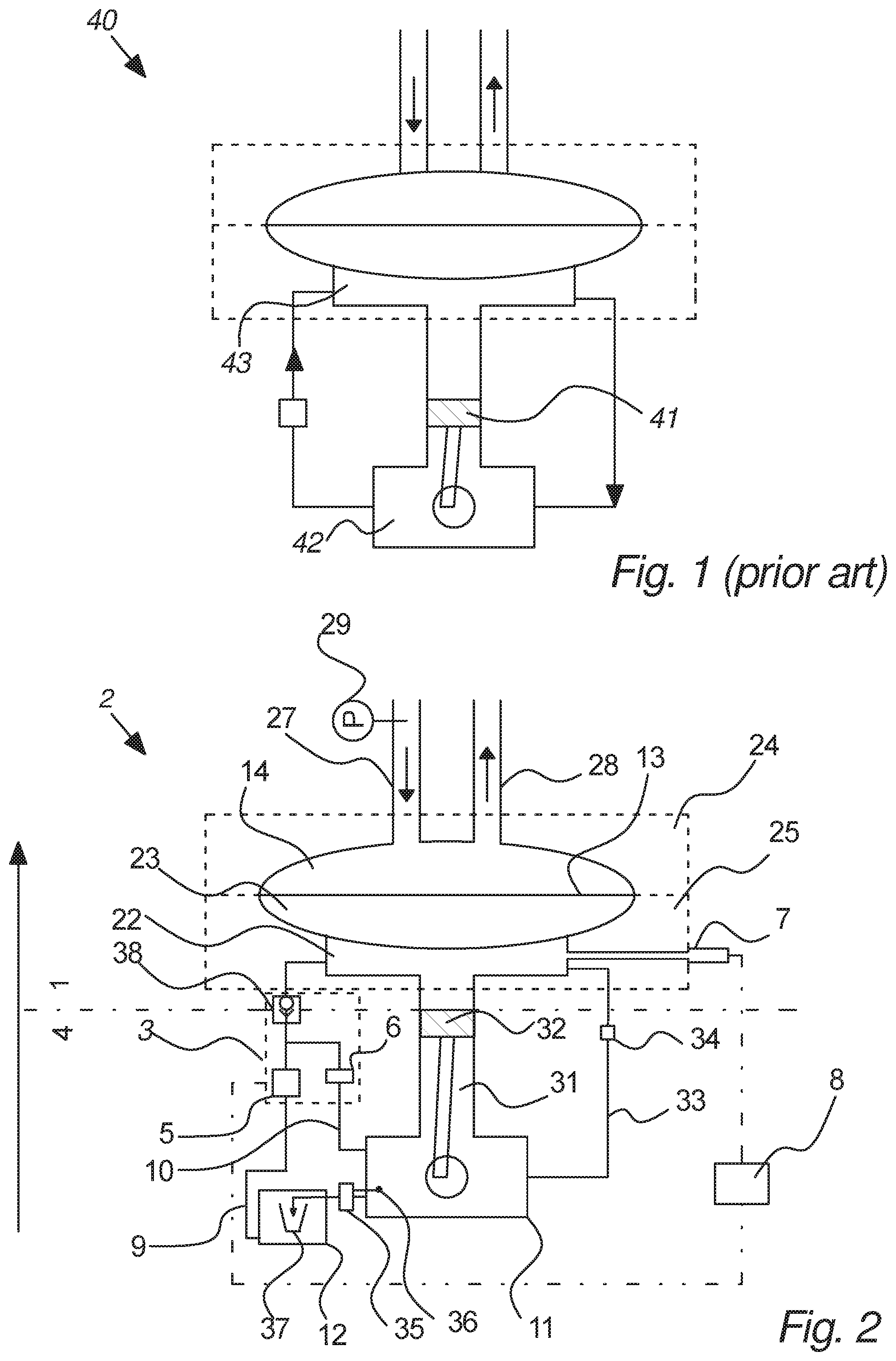 Patent US11815081 Figure 1 – Method of controlling the hydraulic fluid pressure of a diaphragm compressor