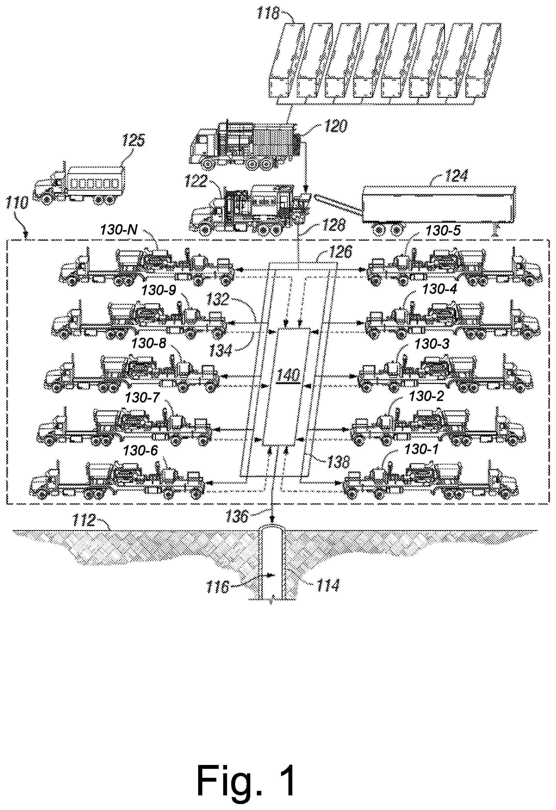 Patent US11815083 Figure 1 – Fracturing operations pump fleet balance controller