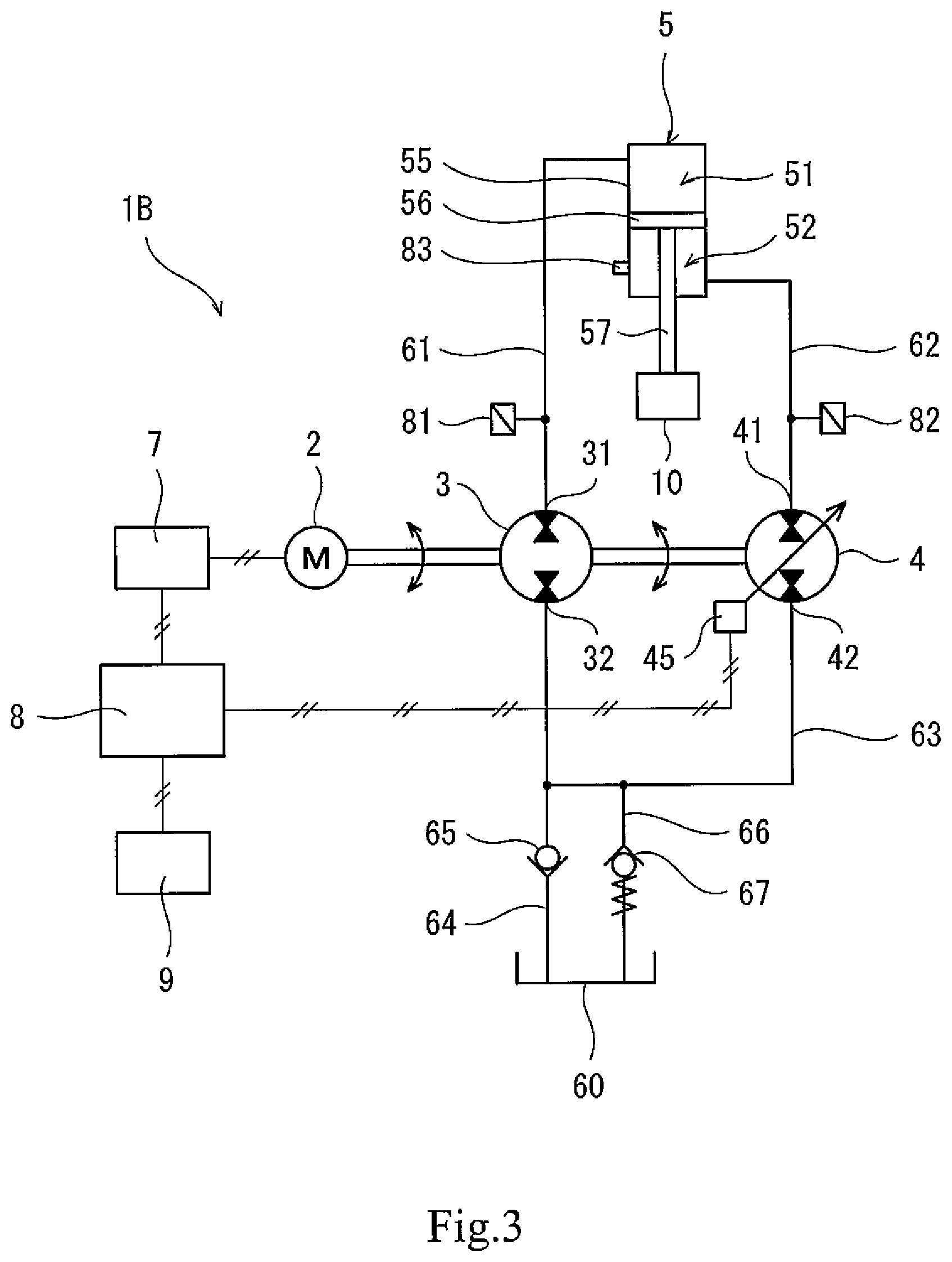 Patent US11815084 Figure 3 – Hydraulic system
