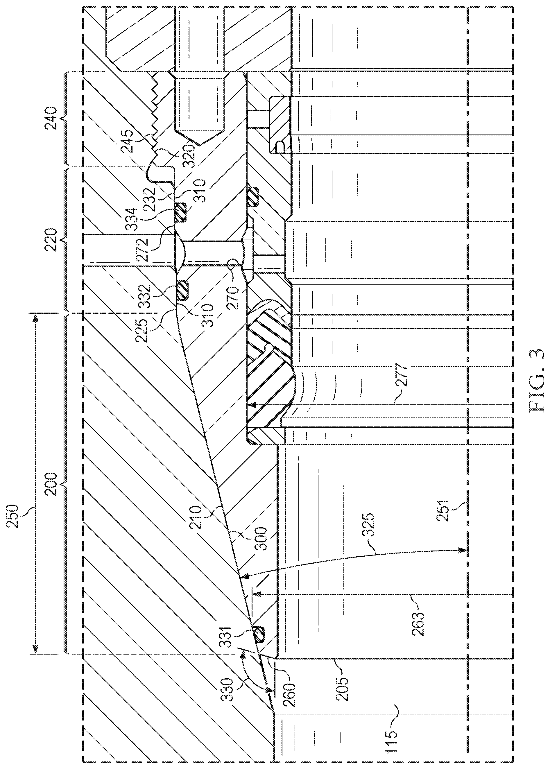Patent US11815085 Figure 4 – Pump with fluid end with easy maintenance replaceable packing sleeve