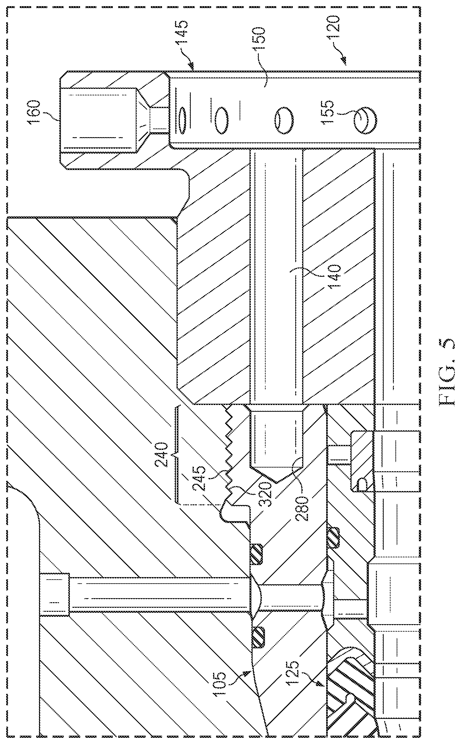 Patent US11815085 Figure 6 – Pump with fluid end with easy maintenance replaceable packing sleeve