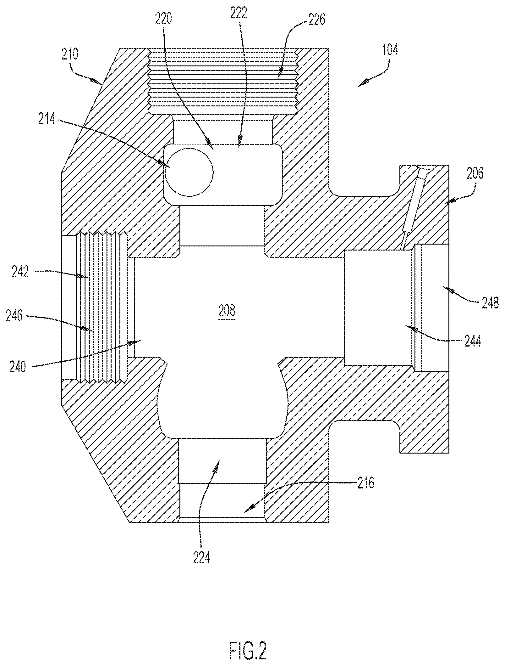 Patent US11815088 Figure 2 – Tension applying assembly for fluid end