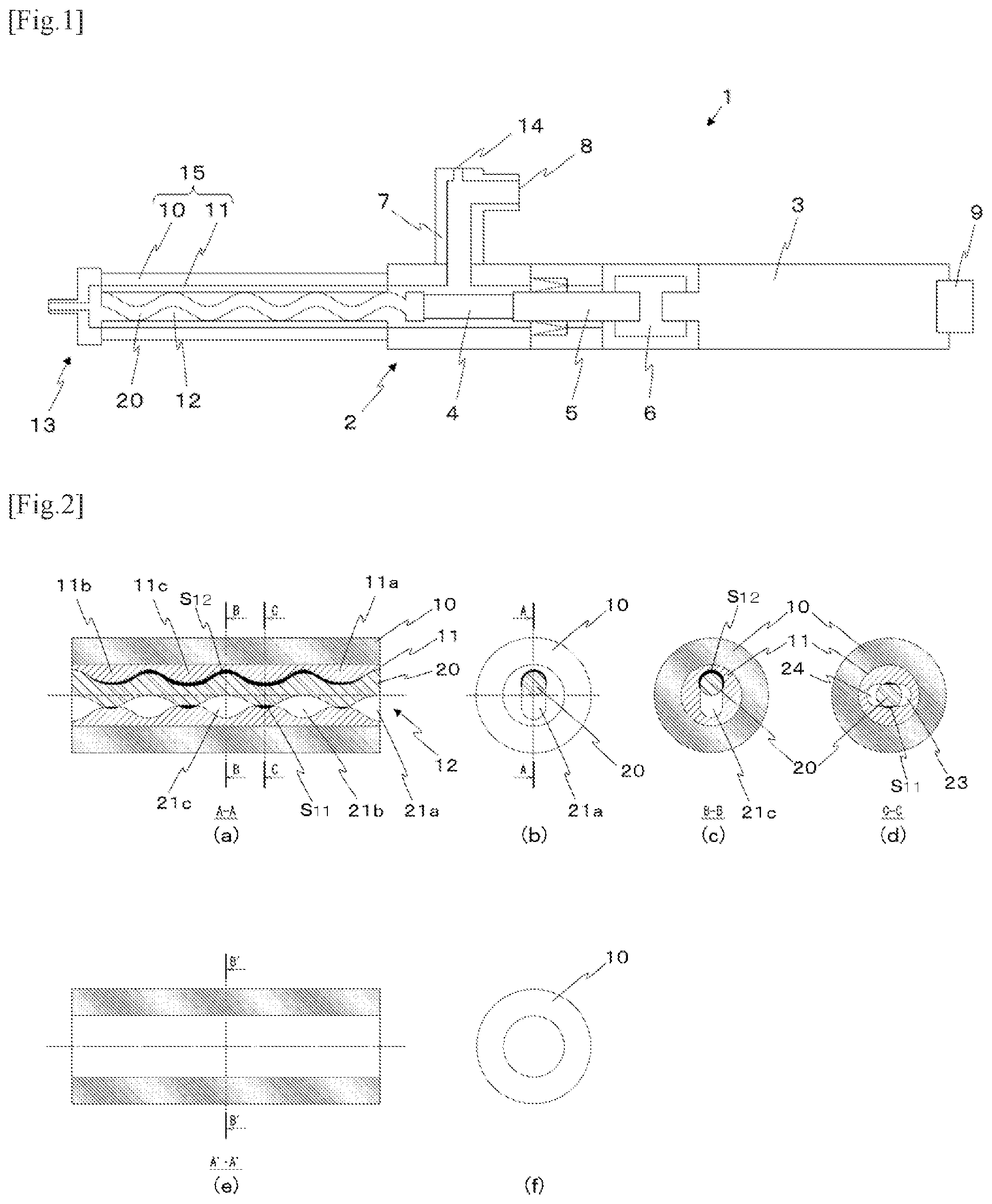 Patent US11815092 Figure 1 – Fluid transfer device, coating device comprising same, and coating method