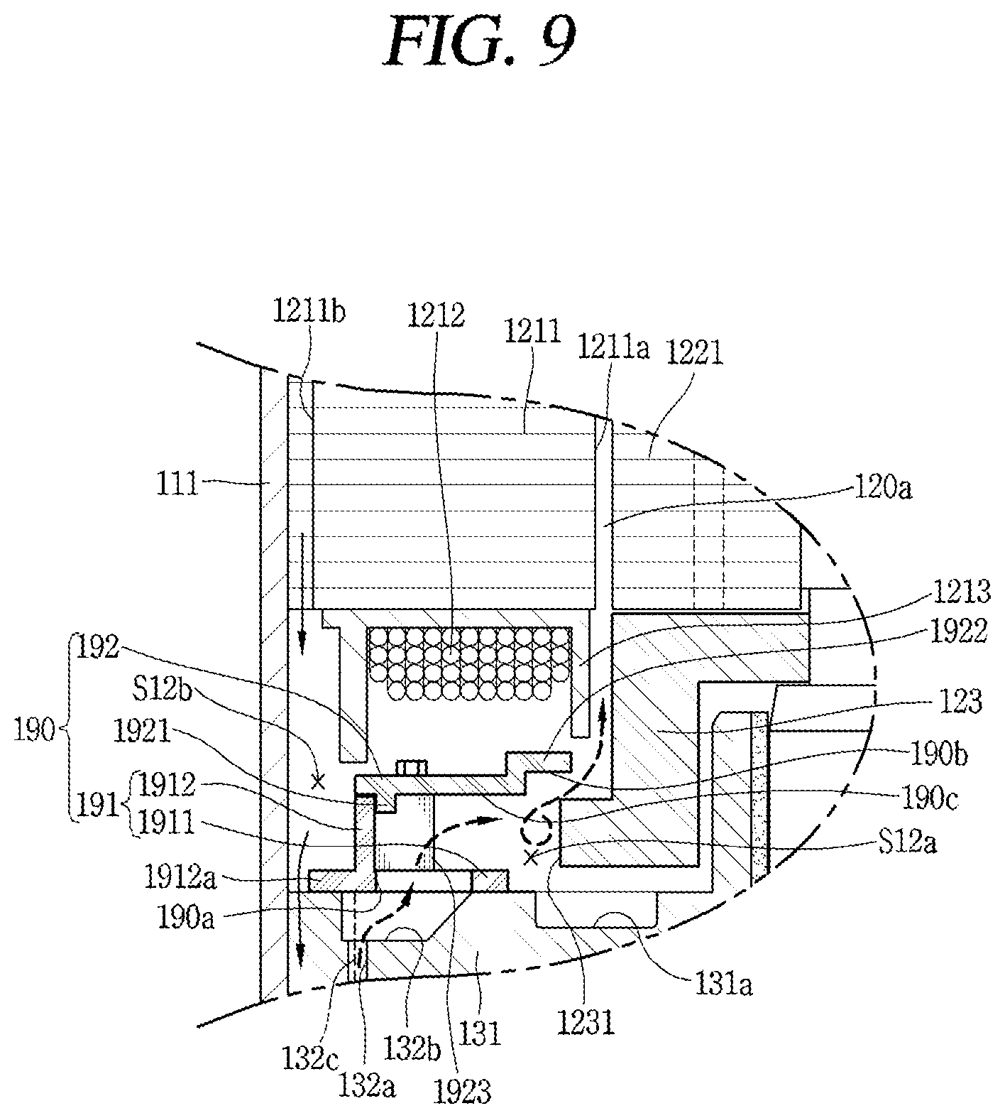 Patent US11815093 Figure 9 – Scroll compressor and air conditioner having the same