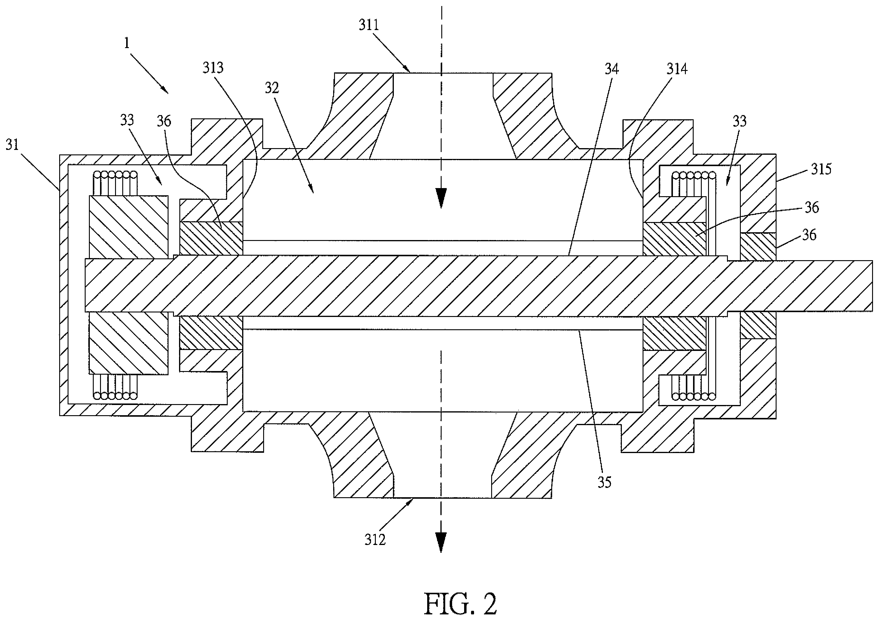Patent US11815095 Figure 2 – Power saving vacuuming pump system based on complete-bearing-sealing and dry-large-pressure-difference root vacuuming root pumps