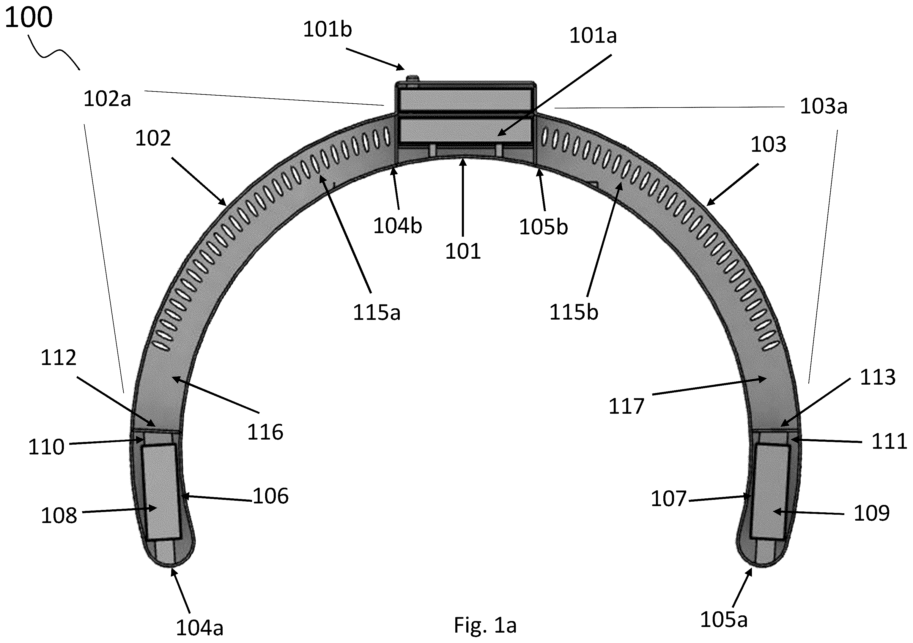 Patent US11815098 Figure 1 – Portable and wearable cooling and heating device