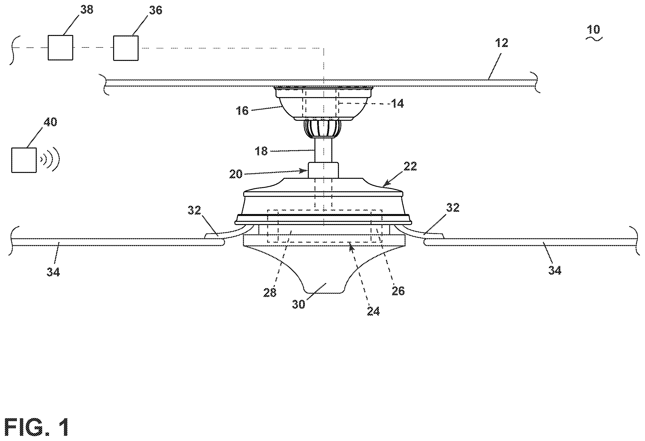 Patent US11815101 Figure 1 – Ceiling fan blade