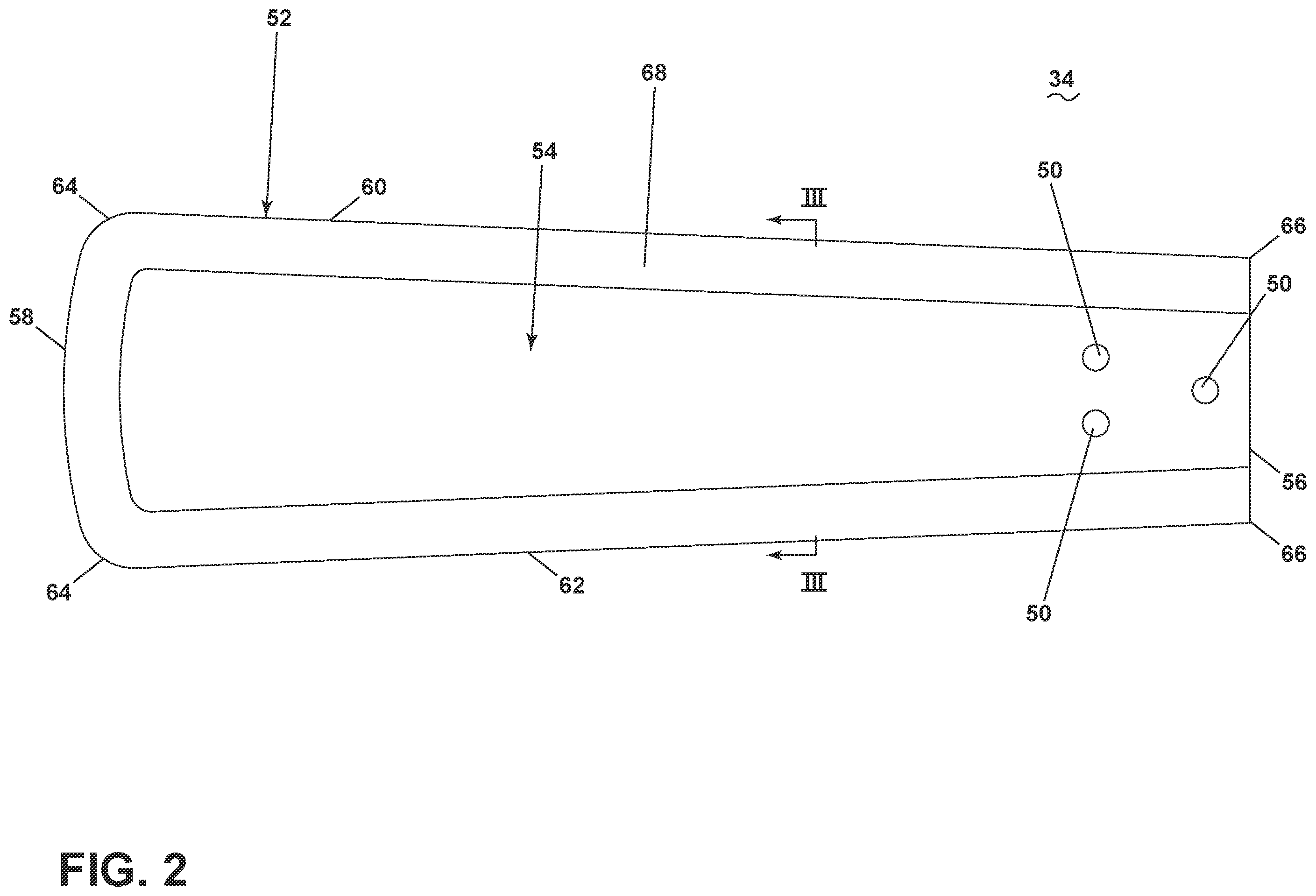 Patent US11815101 Figure 2 – Ceiling fan blade