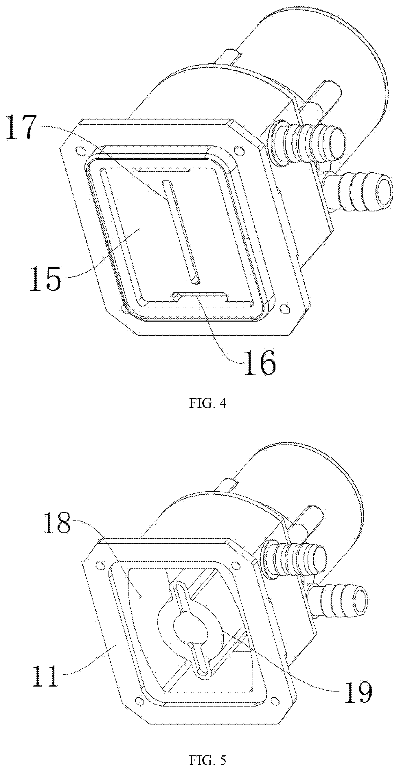 Patent US11815104 Figure 4 – Integrated water-cooling pump