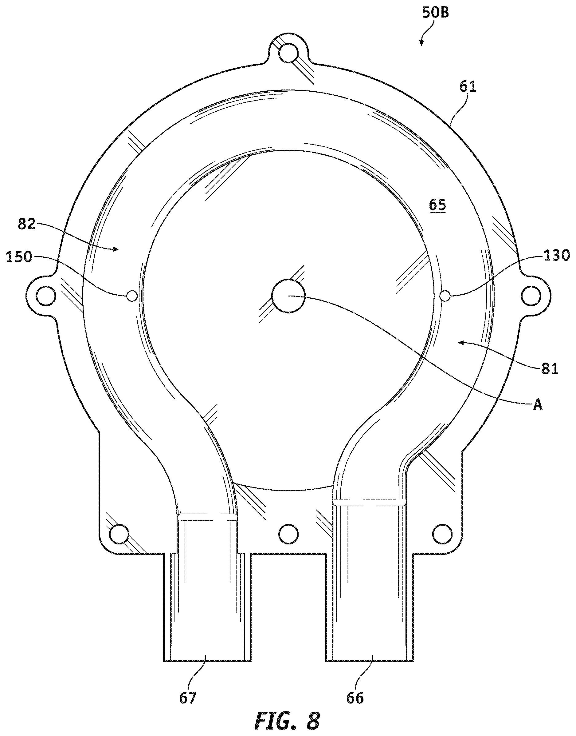 Patent US11815105 Figure 7 – Regenerative blowers-compressors with shaft bypass fluid re-vents