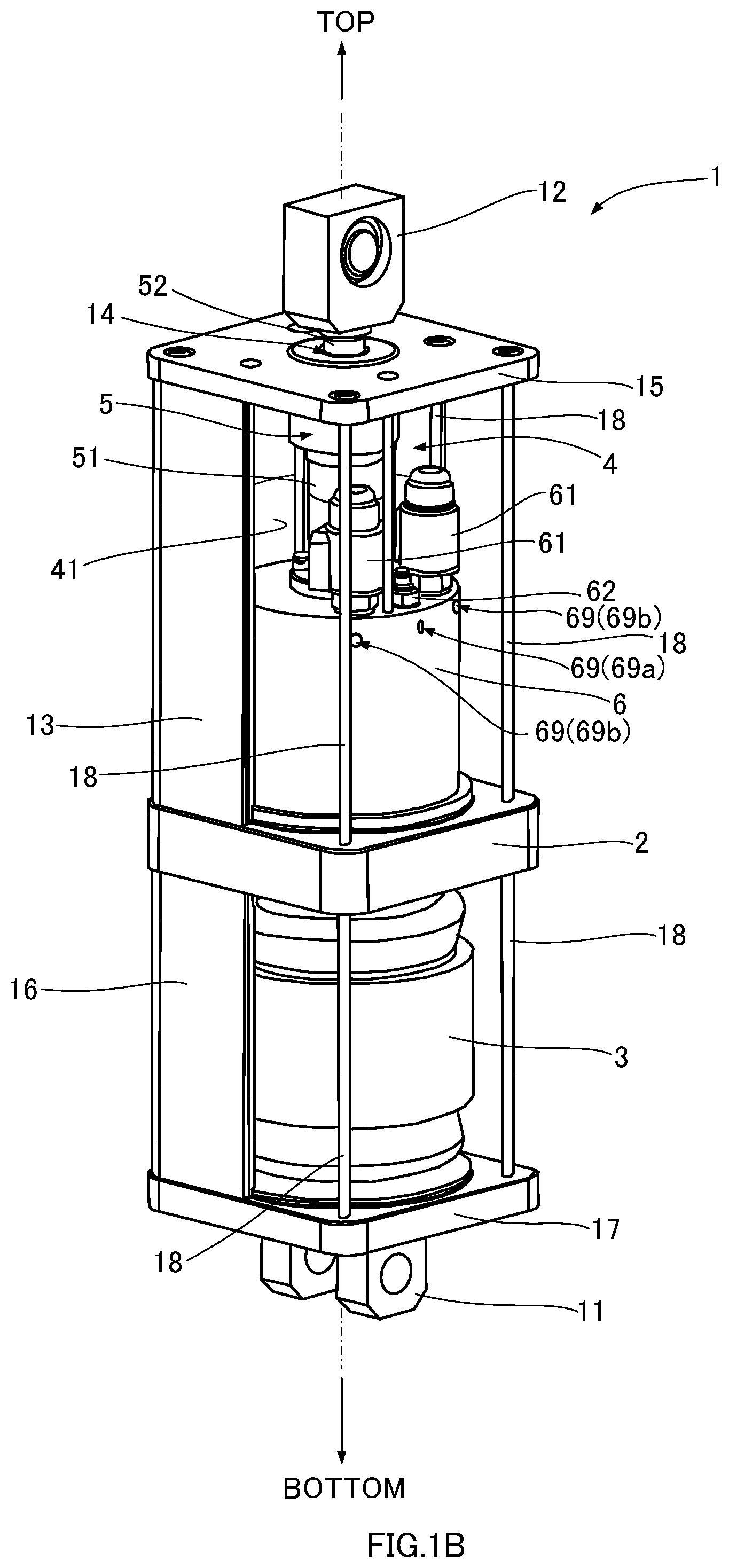 Patent US11815108 Figure 2 – Electro-hydraulic actuator
