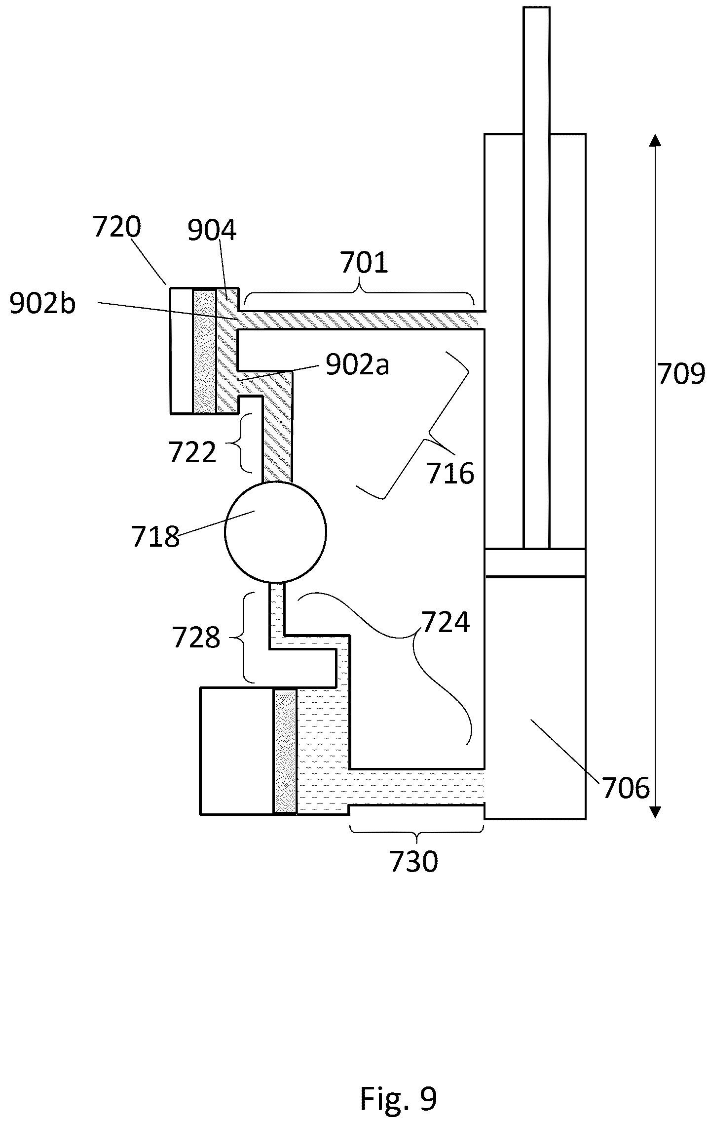 Patent US11815110 Figure 9 – Systems and methods for managing noise in compact high speed and high force hydraulic actuators