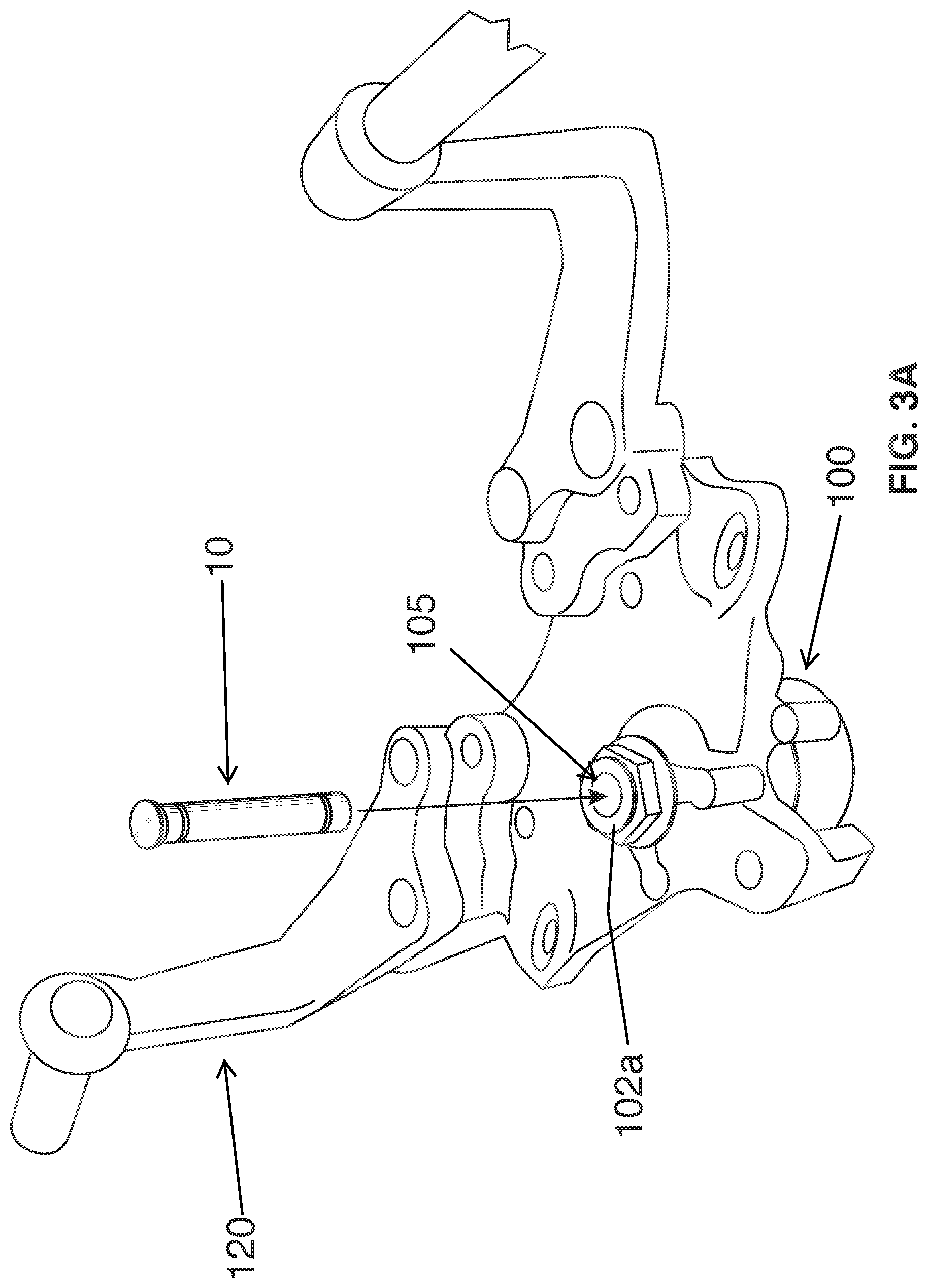 Patent US11815112 Figure 6 – Anchor pin for motorcycle steering spindle assembly