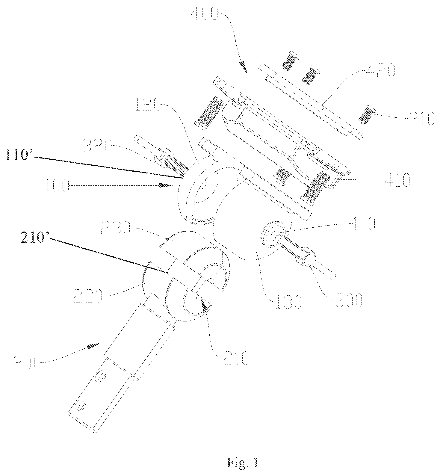 Patent US11815116 — Connecting structure — Figure 1