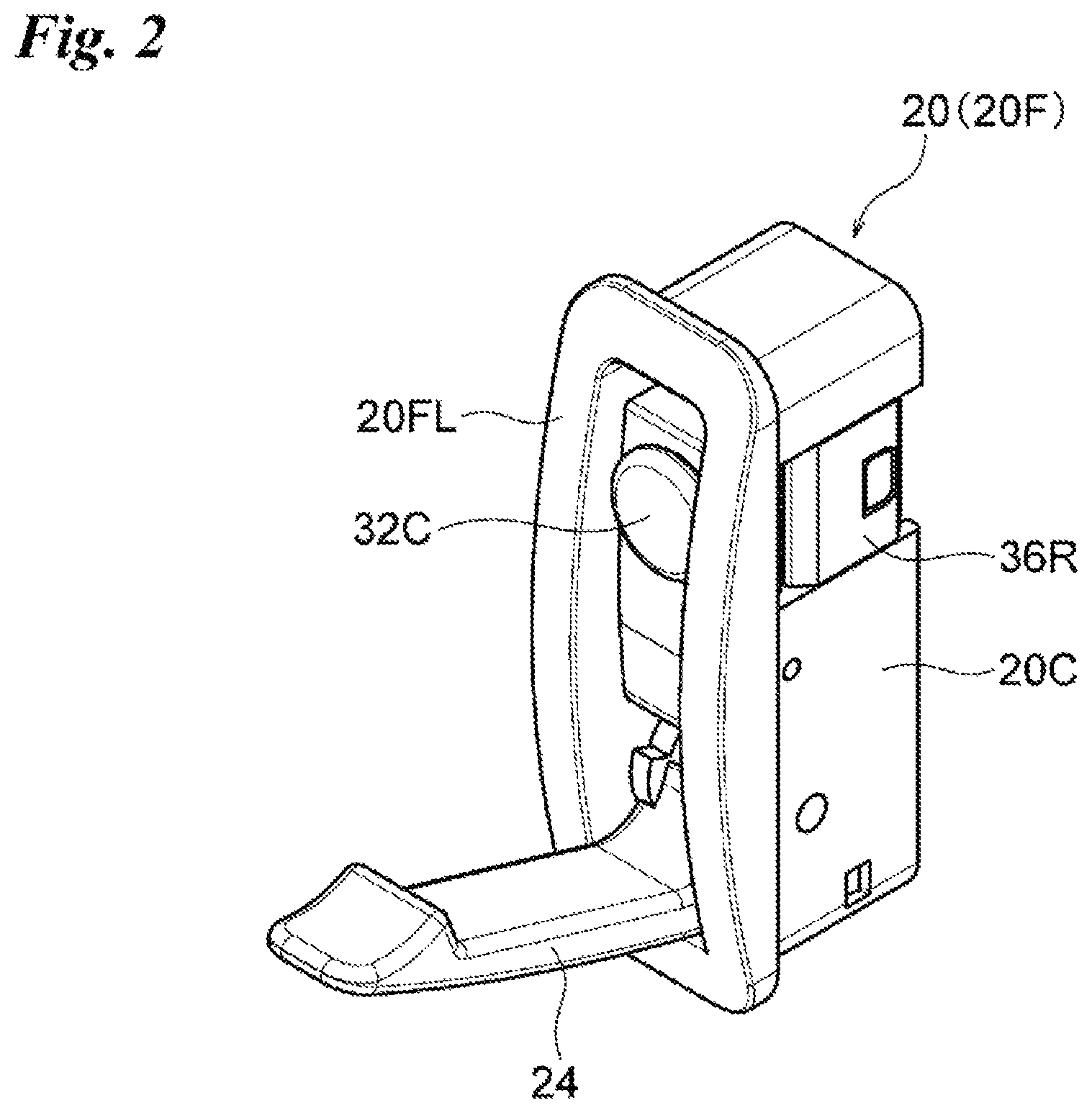 Patent US11815117 Figure 2 – Wall through fixture device