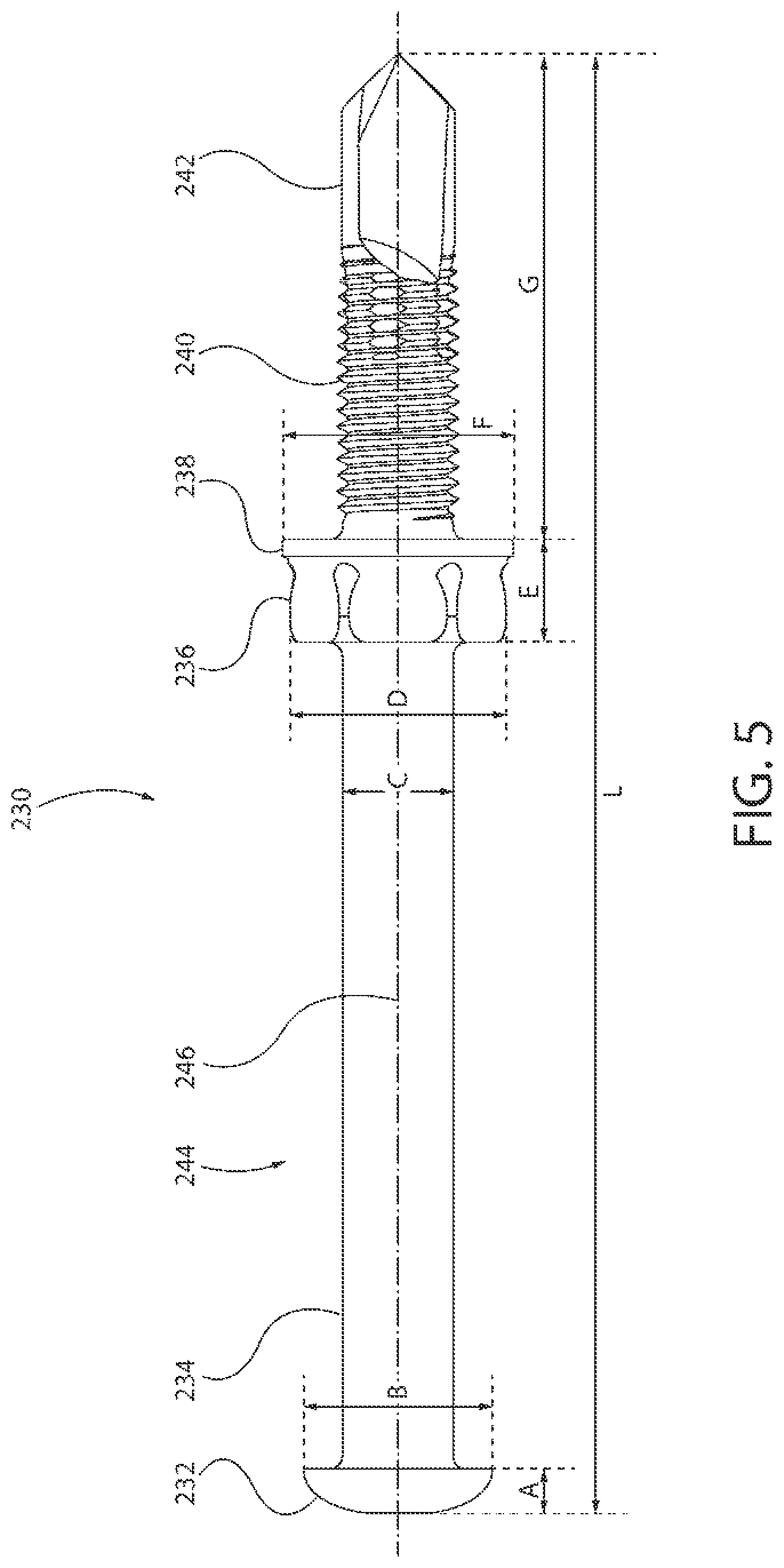 Patent US11815123 Figure 5 – Double threaded standoff fastener