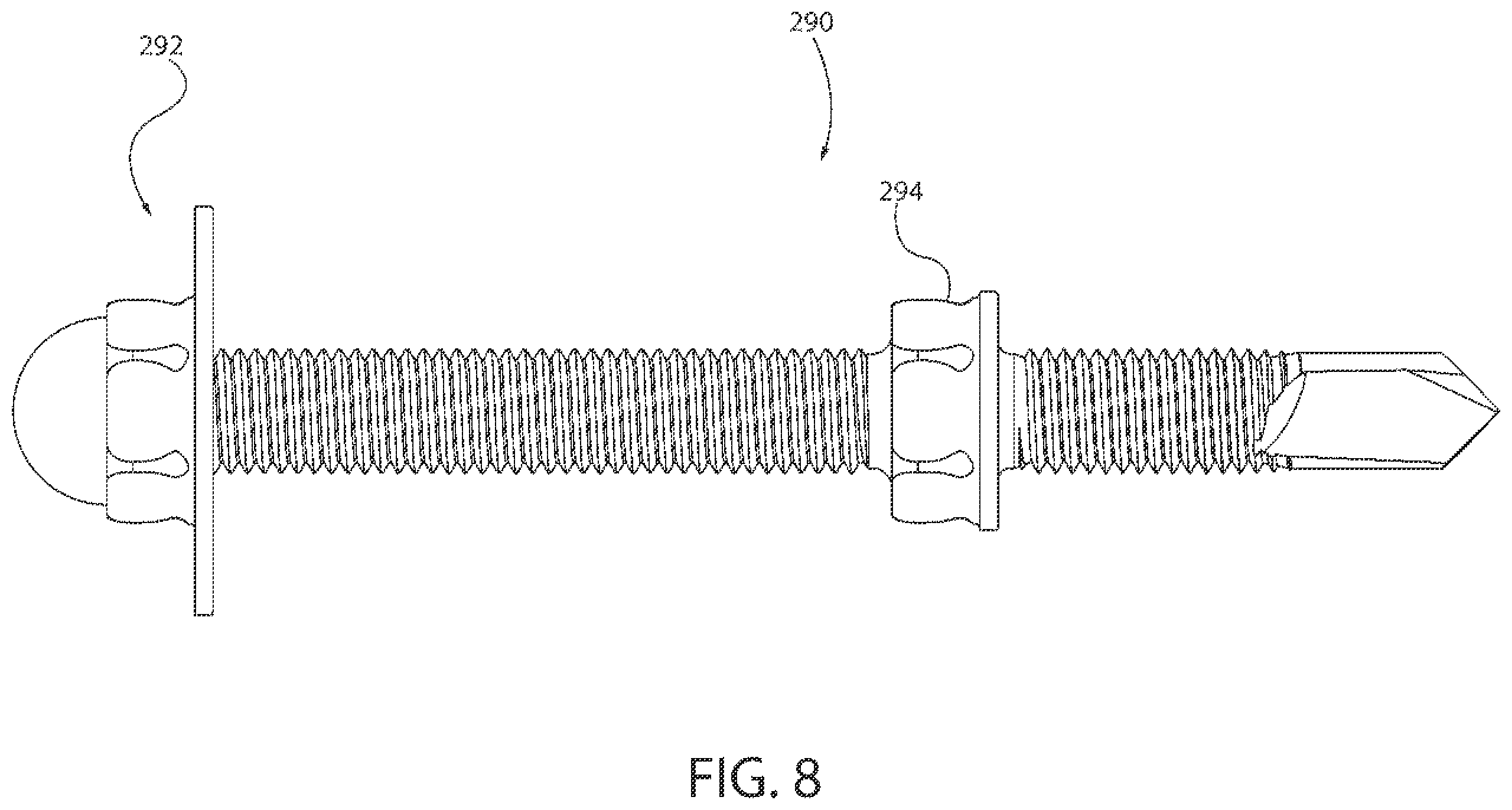 Patent US11815123 Figure 10 – Double threaded standoff fastener