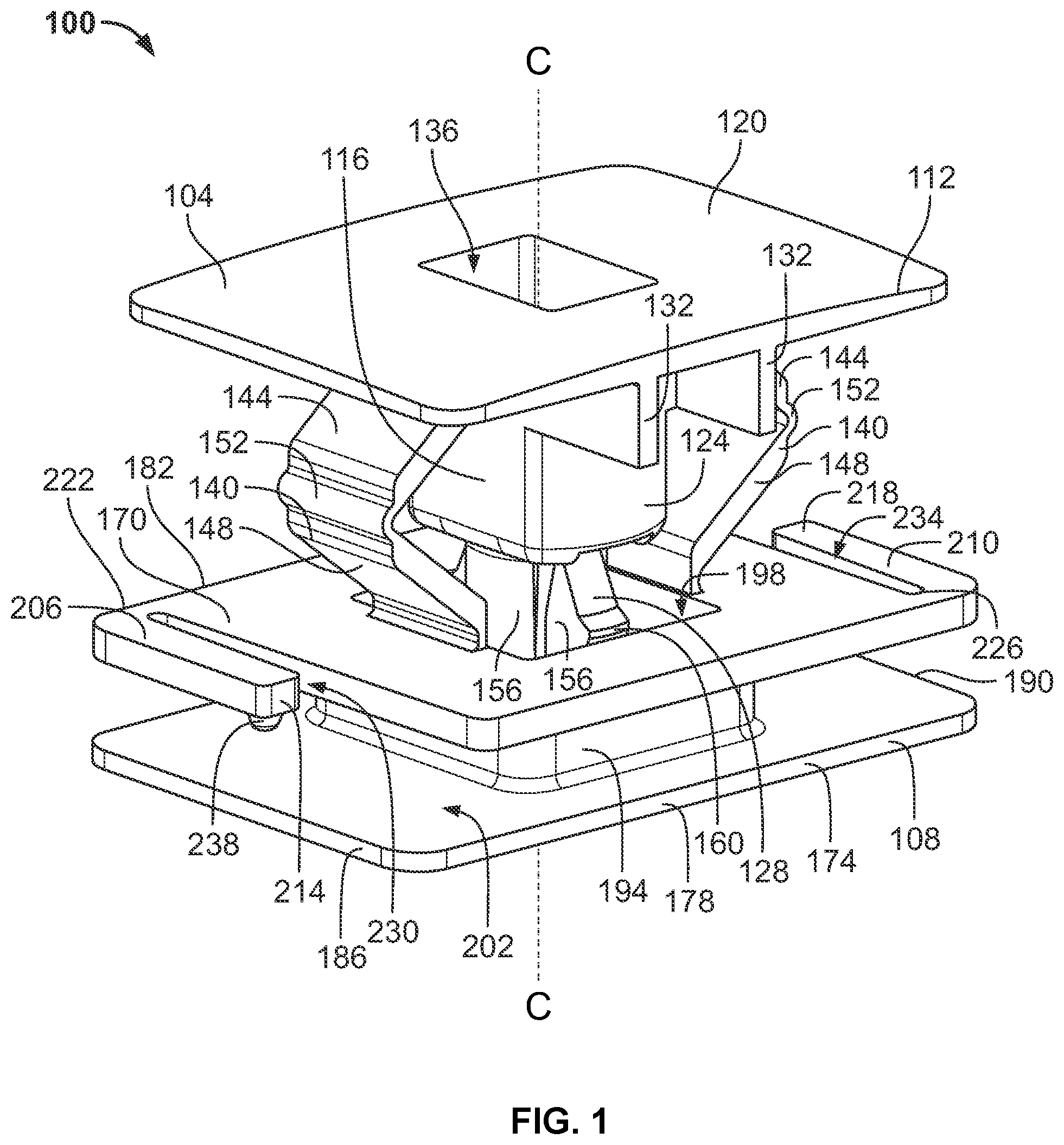 Patent US11815124 Figure 1 – Fastener assembly
