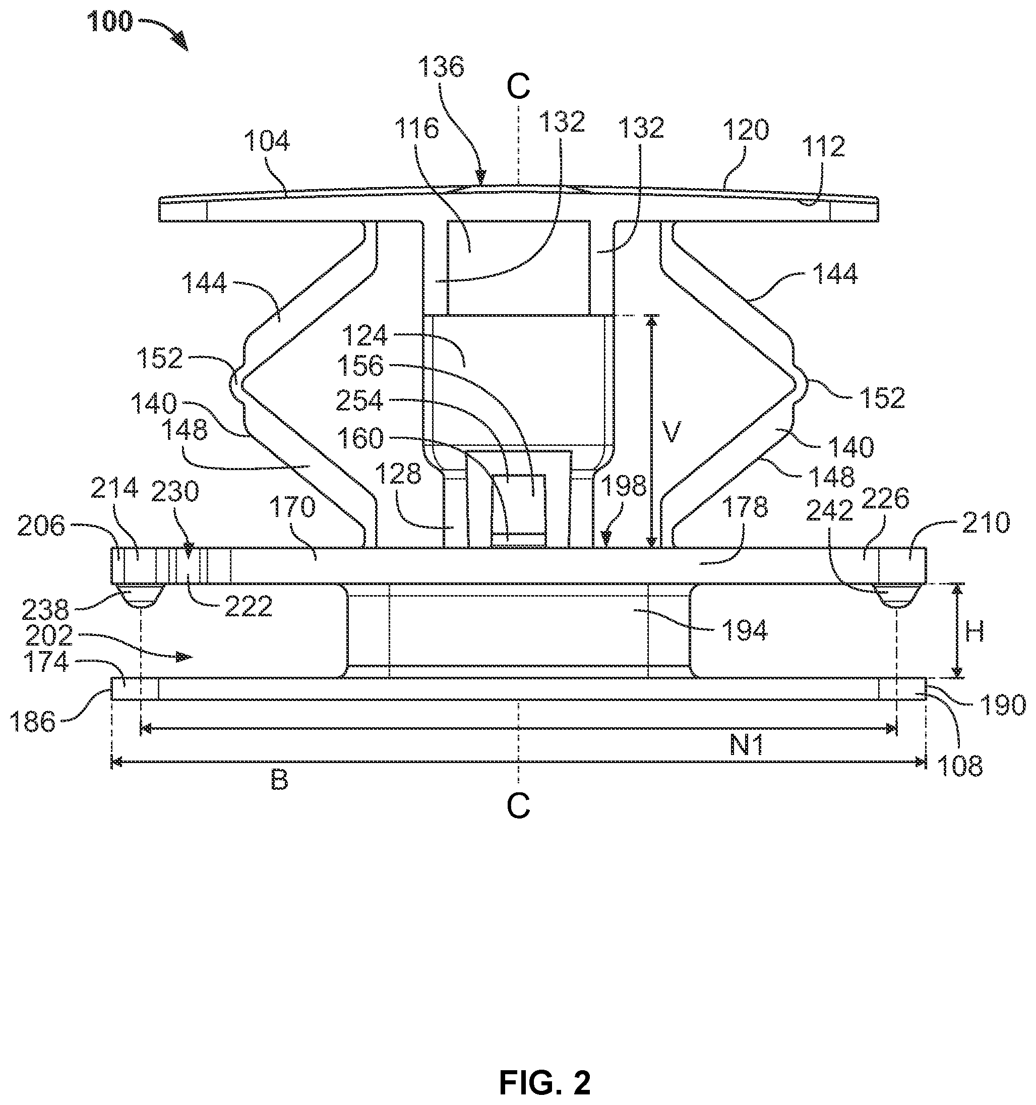 Patent US11815124 Figure 2 – Fastener assembly