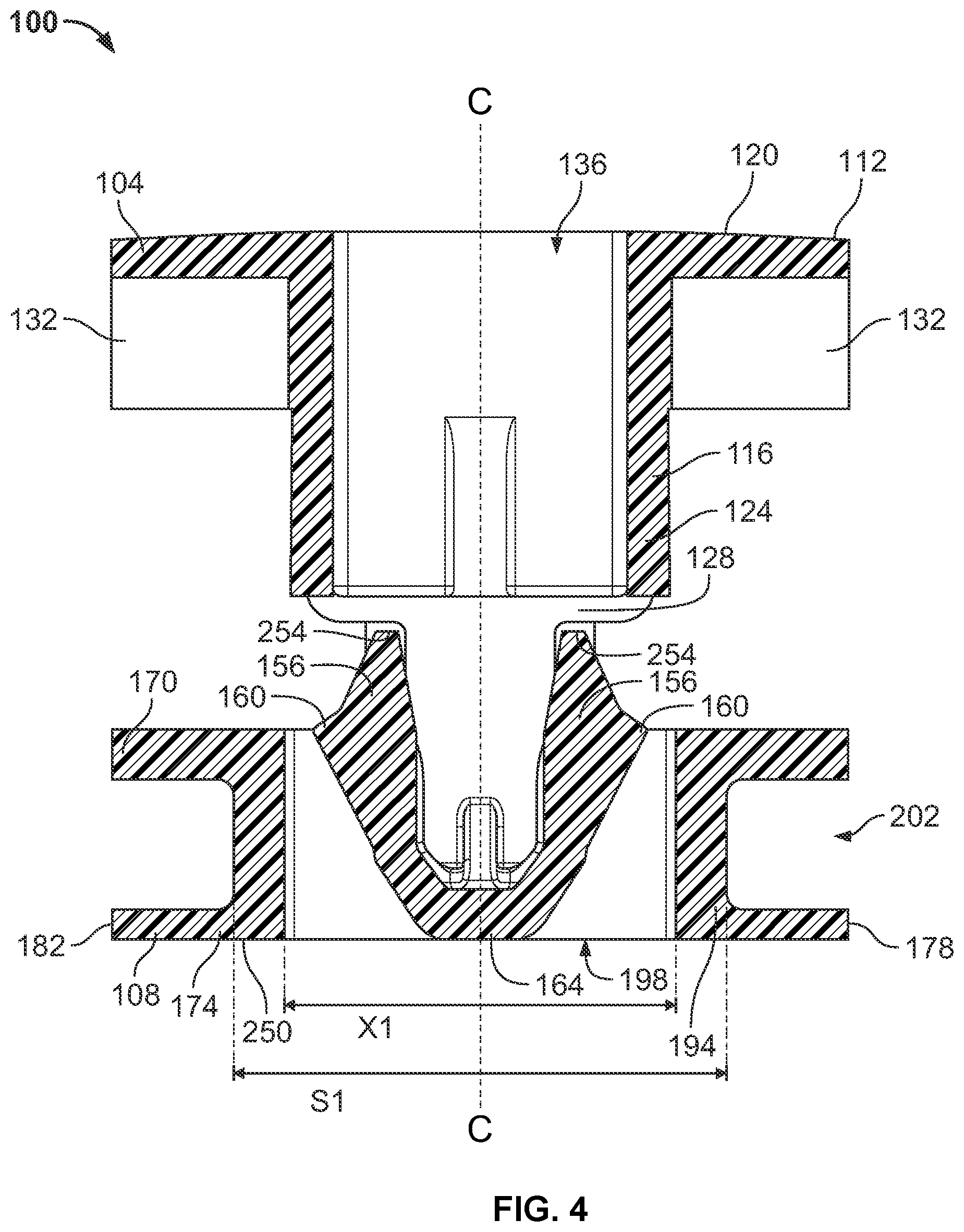 Patent US11815124 Figure 4 – Fastener assembly