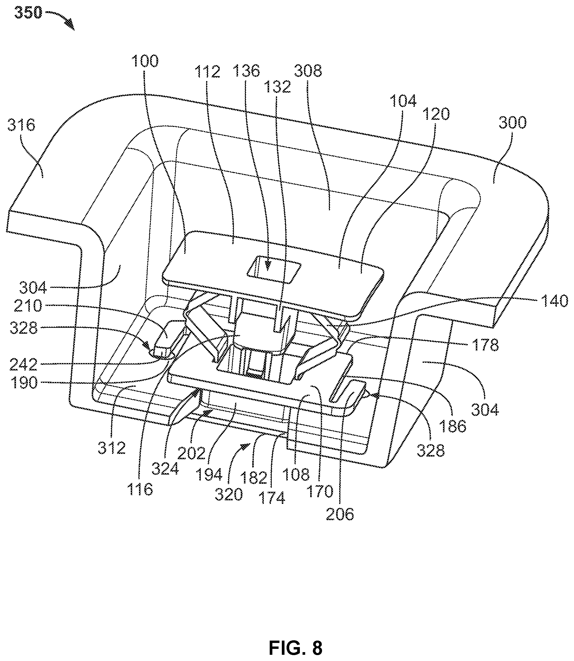 Patent US11815124 Figure 8 – Fastener assembly