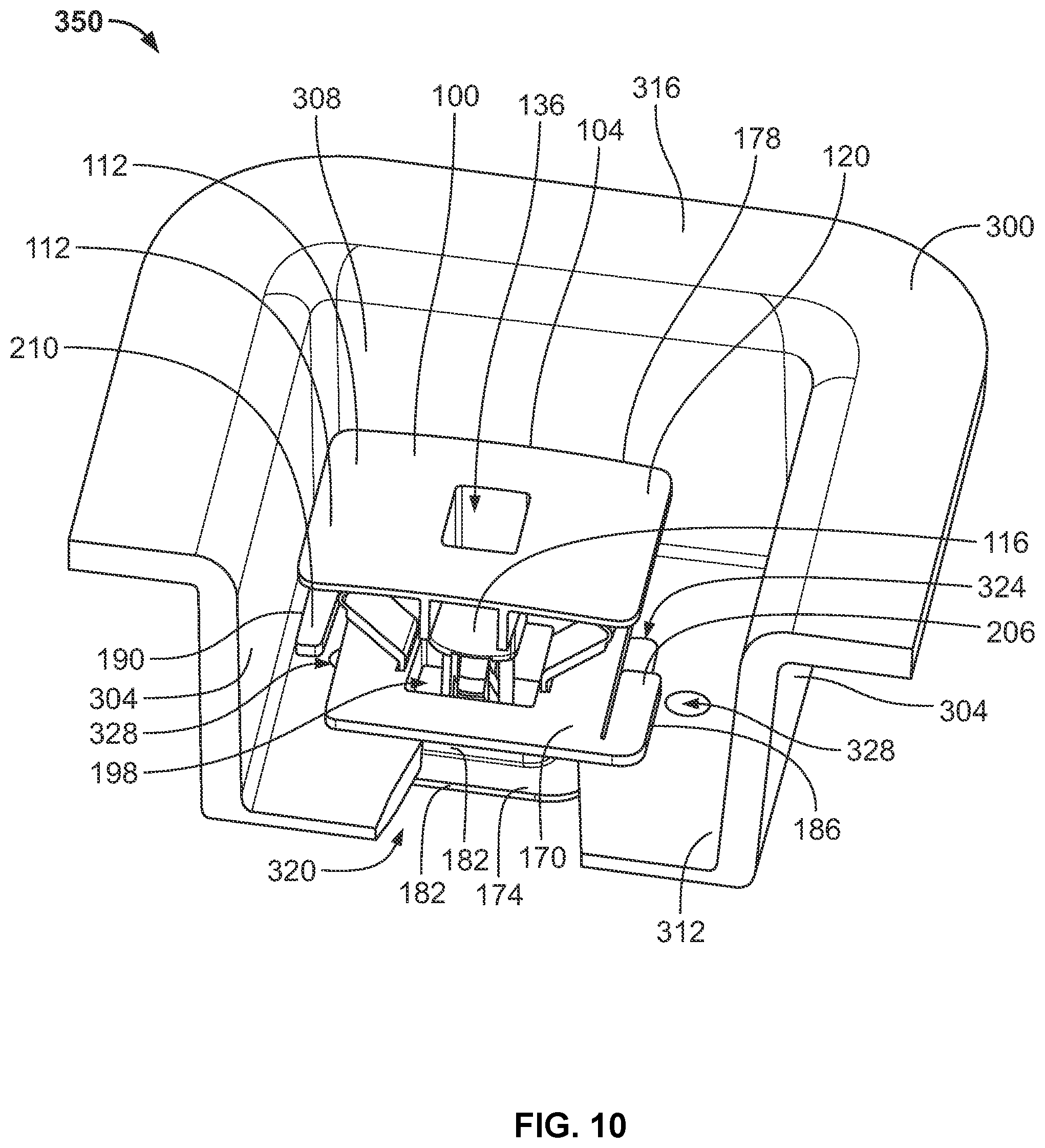 Patent US11815124 Figure 10 – Fastener assembly