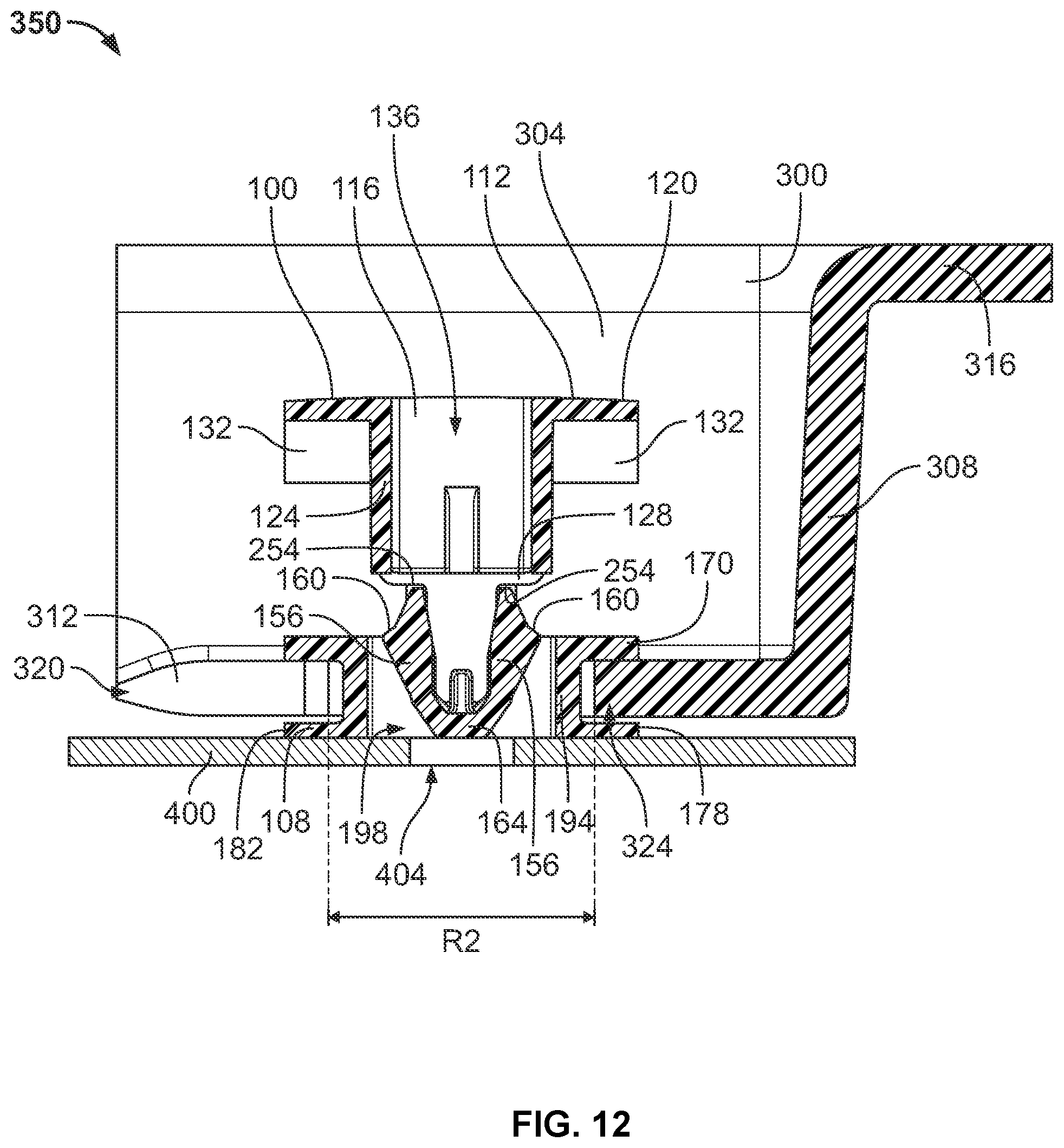 Patent US11815124 Figure 12 – Fastener assembly