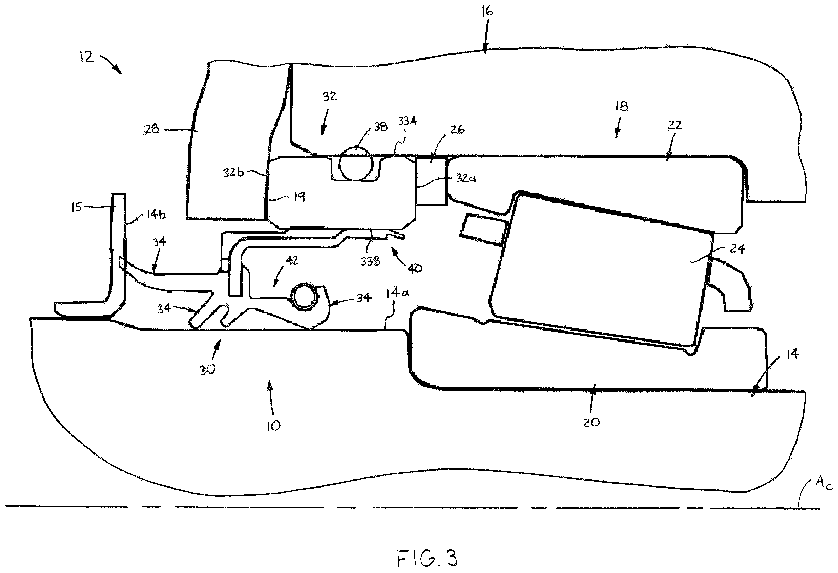 Patent US11815131 Figure 3 – Seal assembly with a load bearing ring