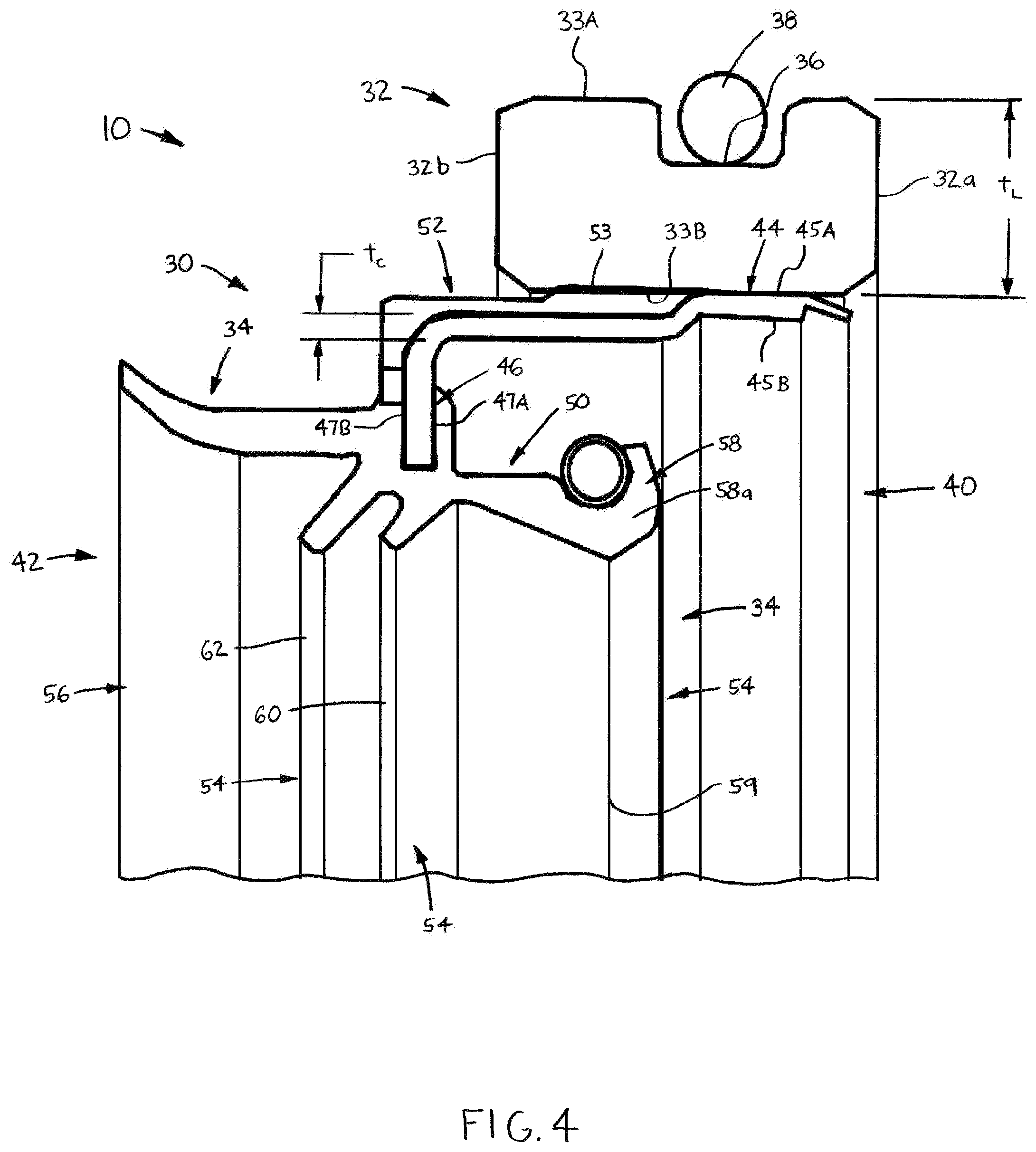 Patent US11815131 Figure 4 – Seal assembly with a load bearing ring