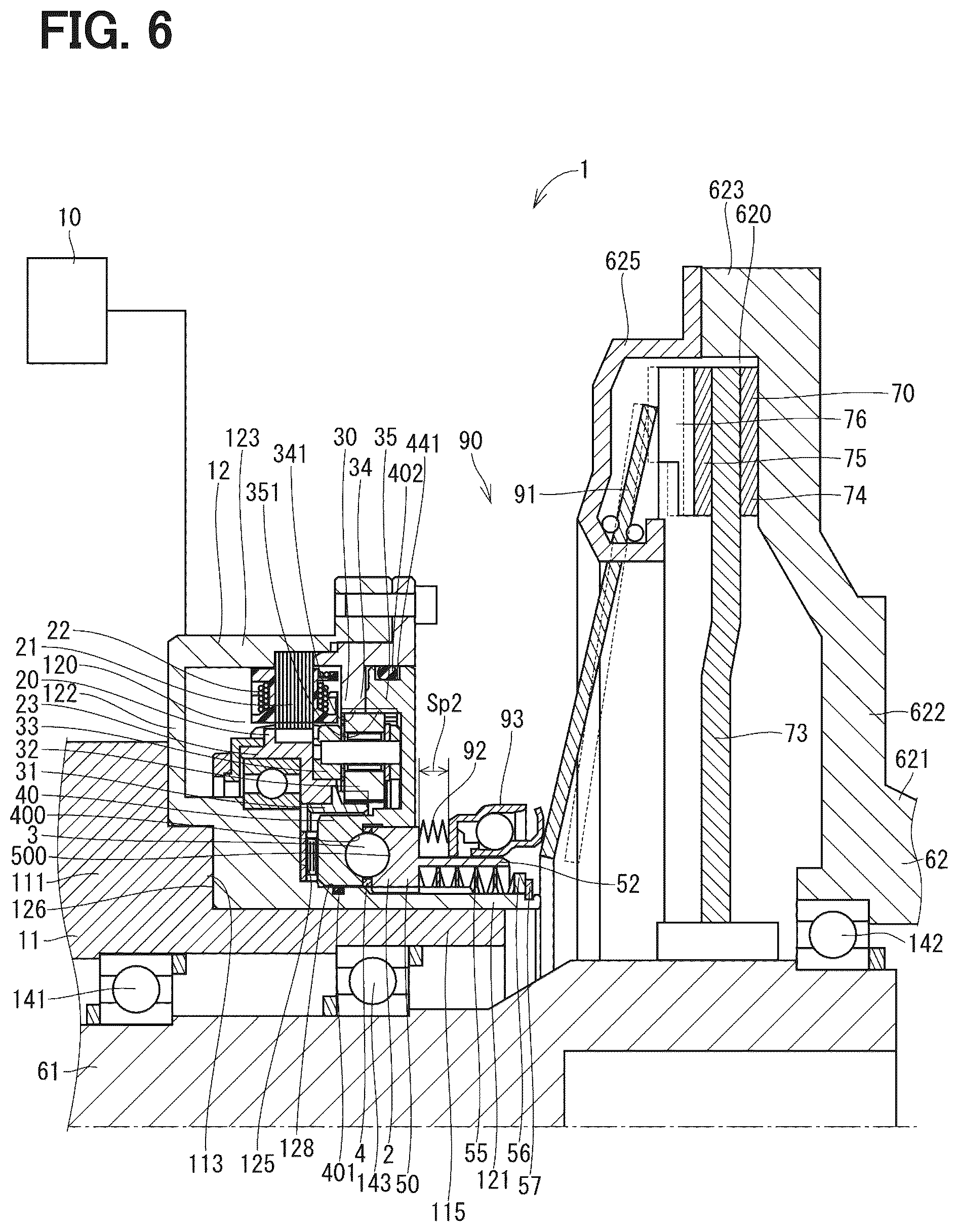 Patent US11815136 Figure 6 – Clutch device