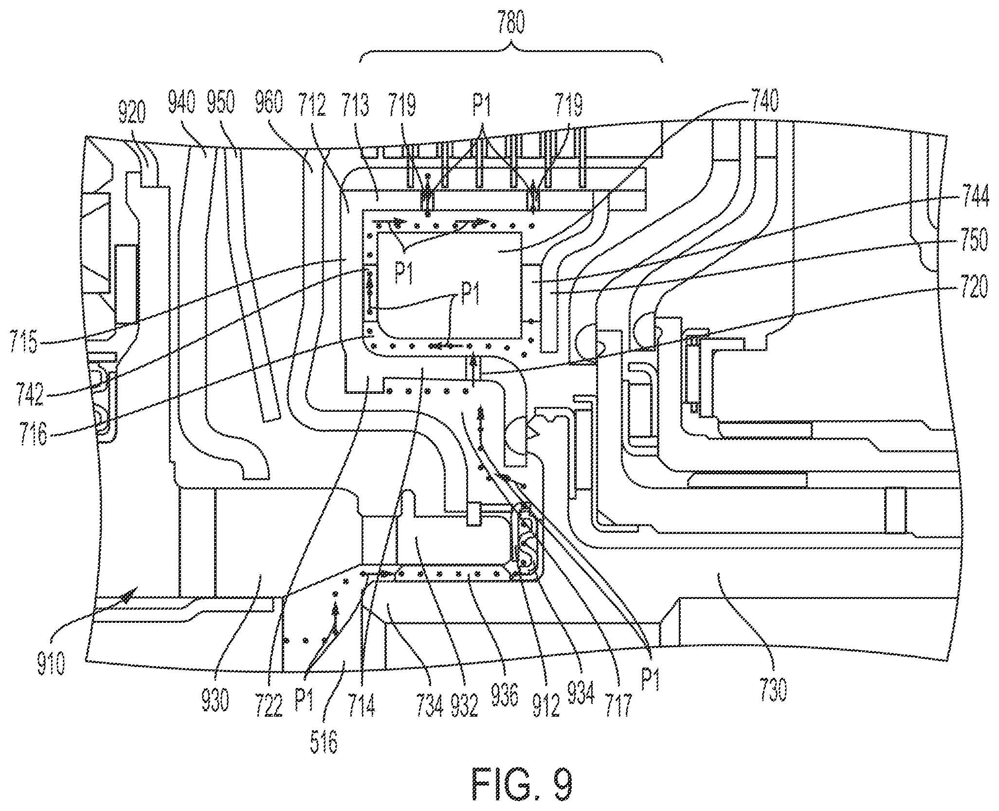 Patent US11815137 Figure 9 – Clutch hub assembly with improved oil flow