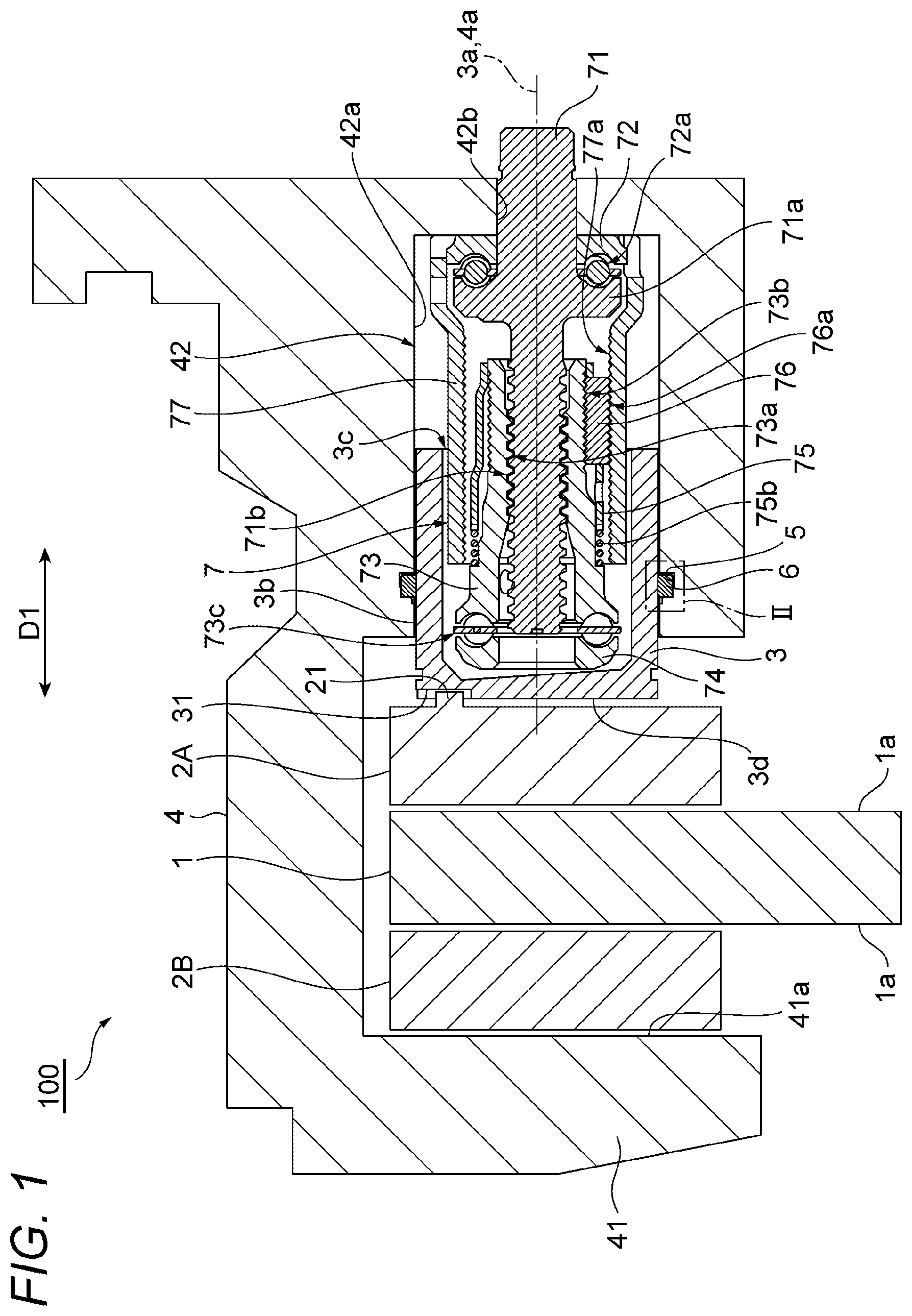 Patent US11815141 Figure 1 – Disk brake