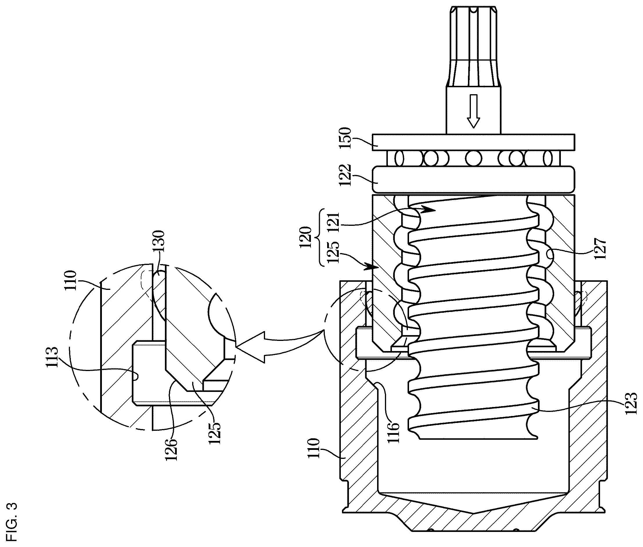 Patent US11815143 Figure 3 – Electromechanical brake