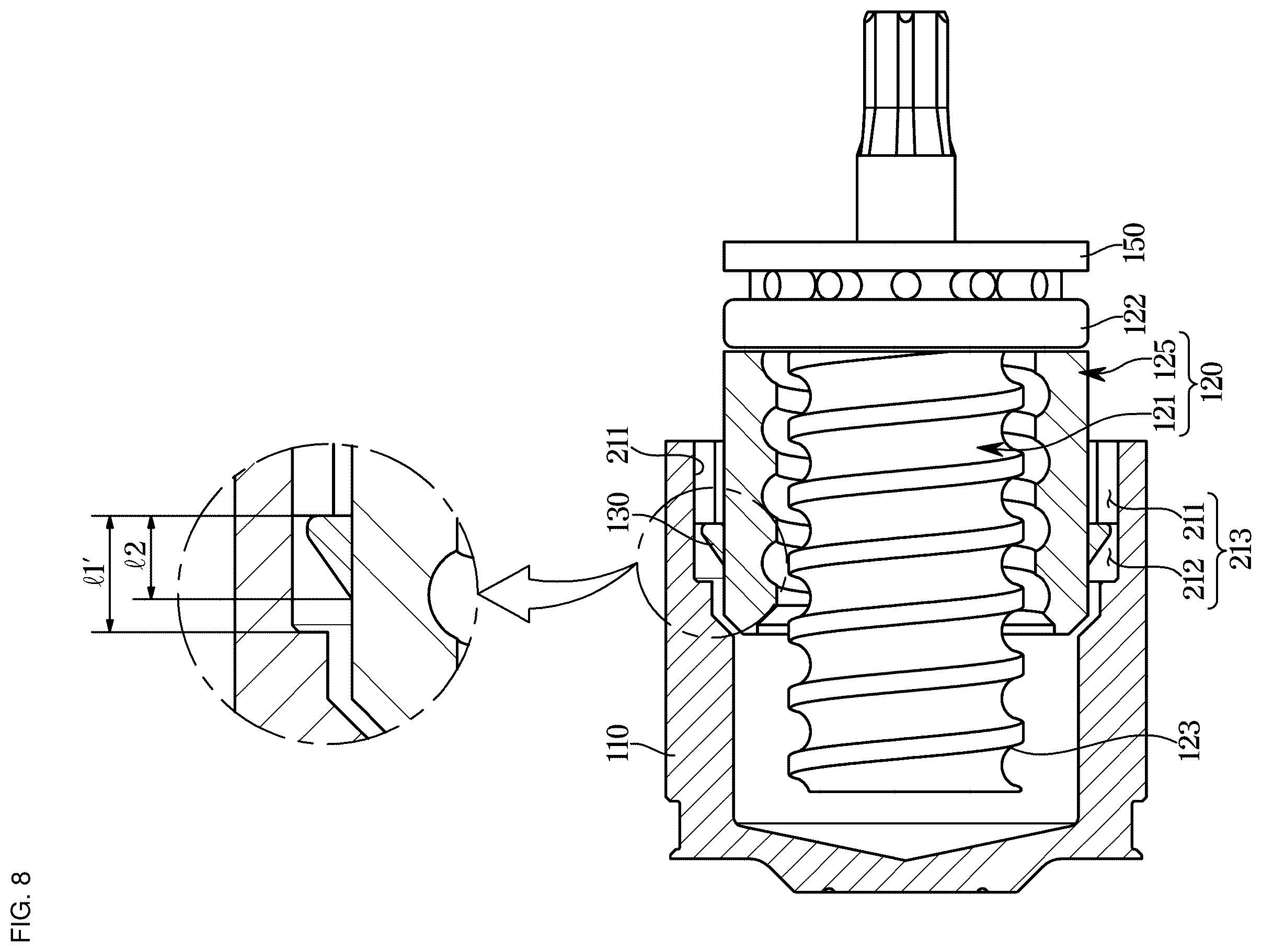 Patent US11815143 Figure 8 – Electromechanical brake
