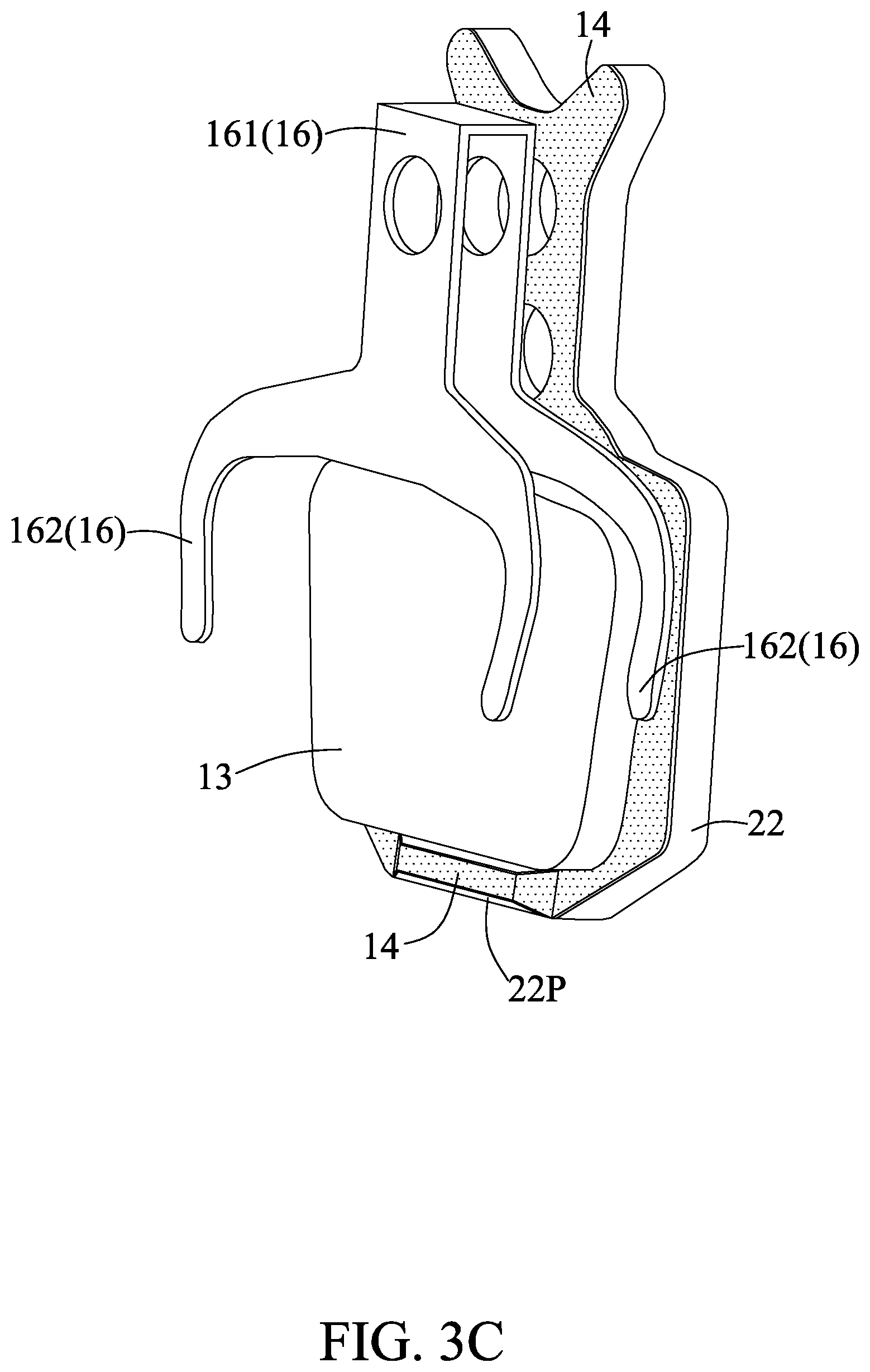 Patent US11815146 Figure 6 – Brake pad assembly