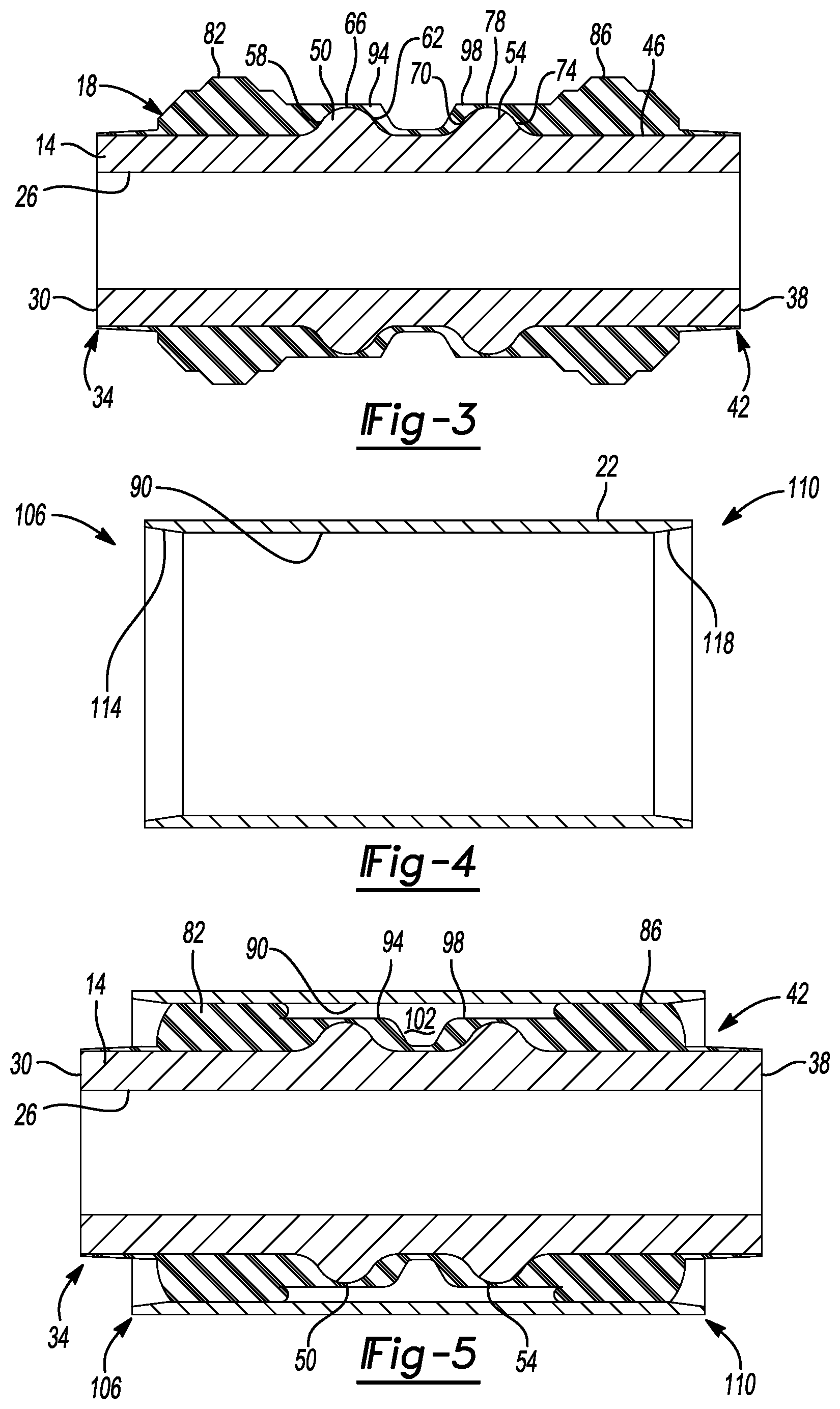 Patent US11815149 Figure 2 – Elastomeric bushing with travel limiter