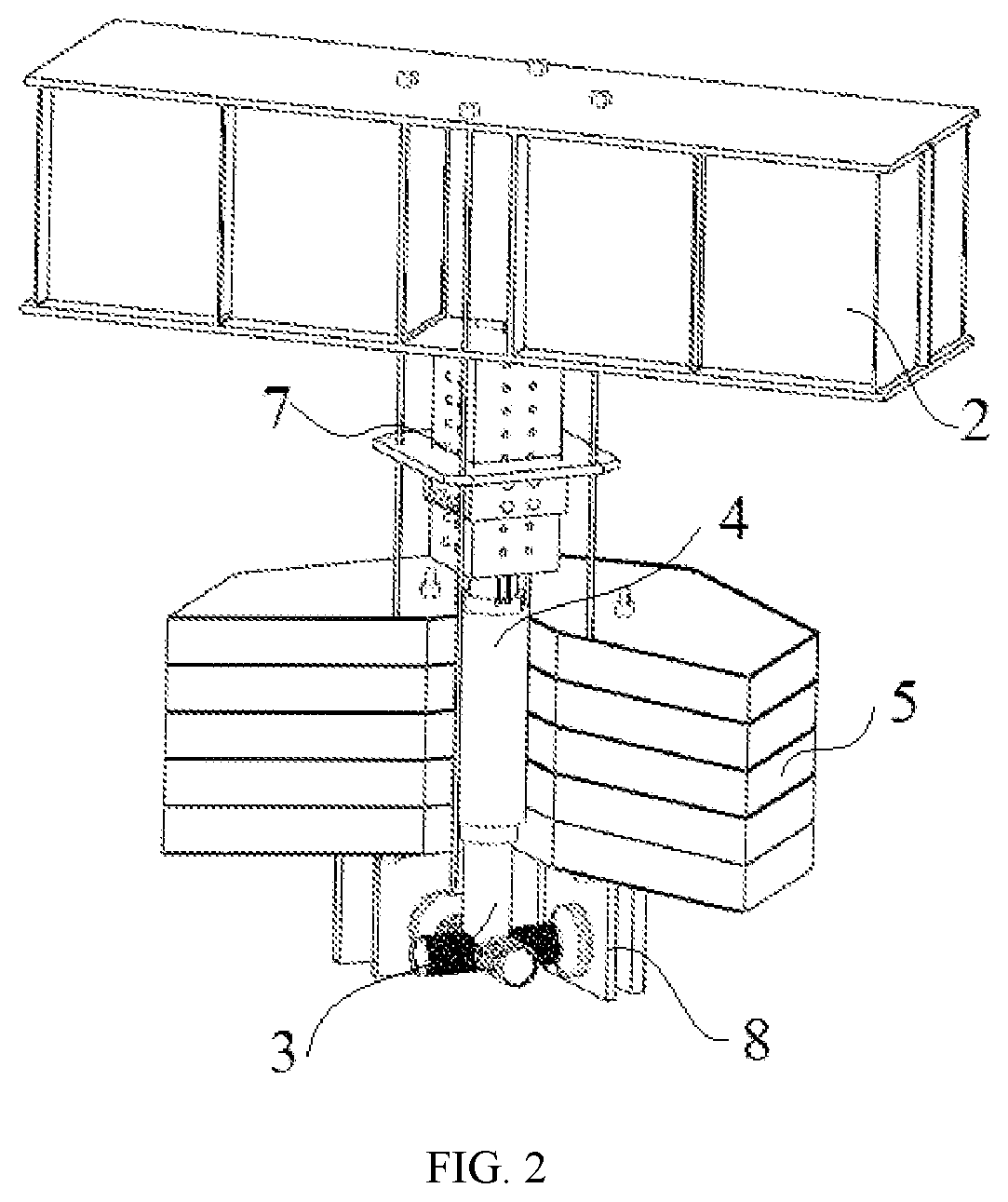 Patent US11815151 Figure 2 – Vibration control device integrating passive control, semi-active control and active control