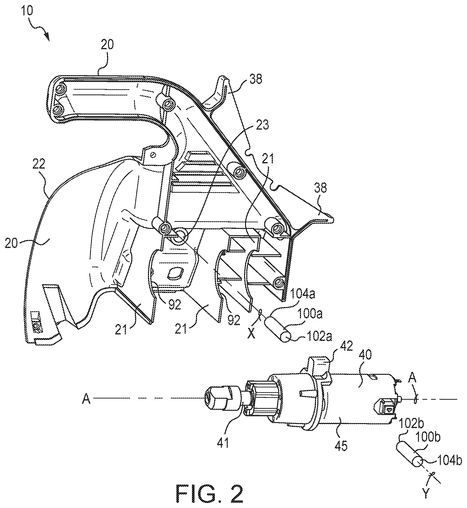 Patent US11815152 Figure 2 – Motor dampener and drive train for plumbing tools
