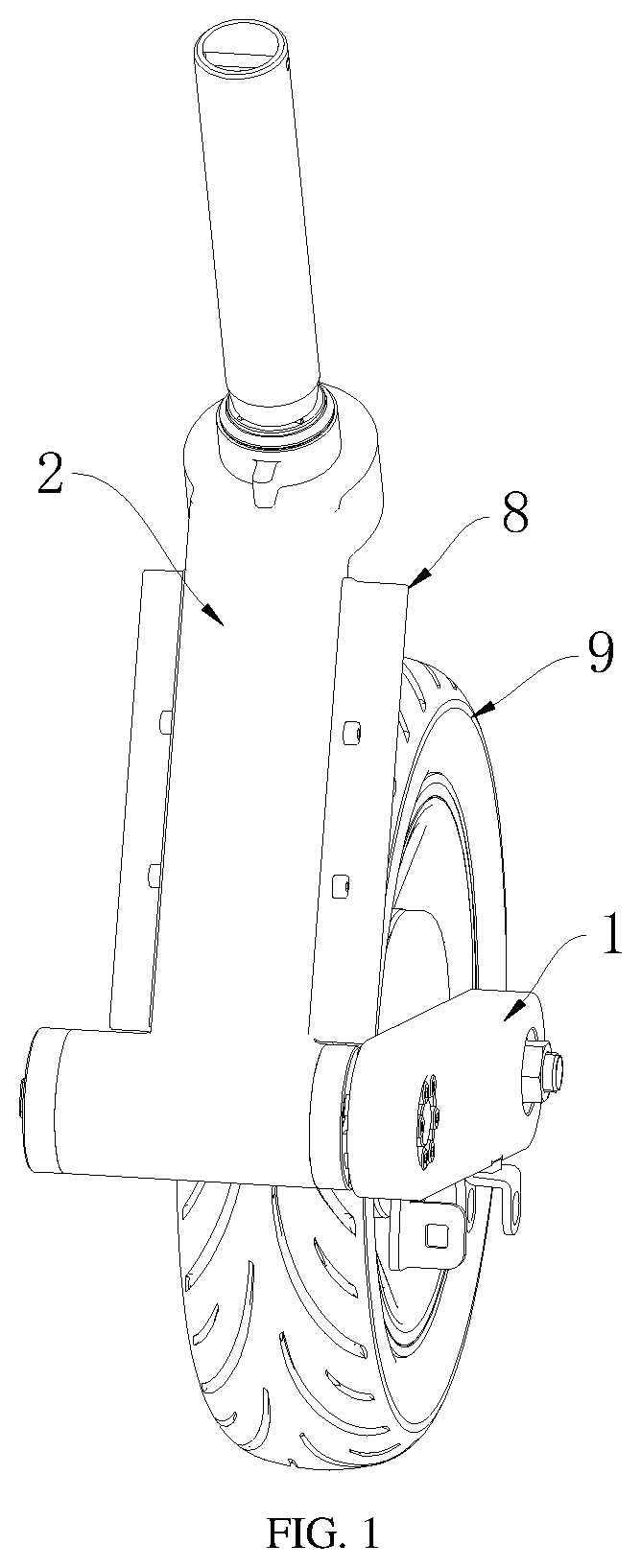 Patent US11815156 — Shock absorber and transportation tool — Figure 1