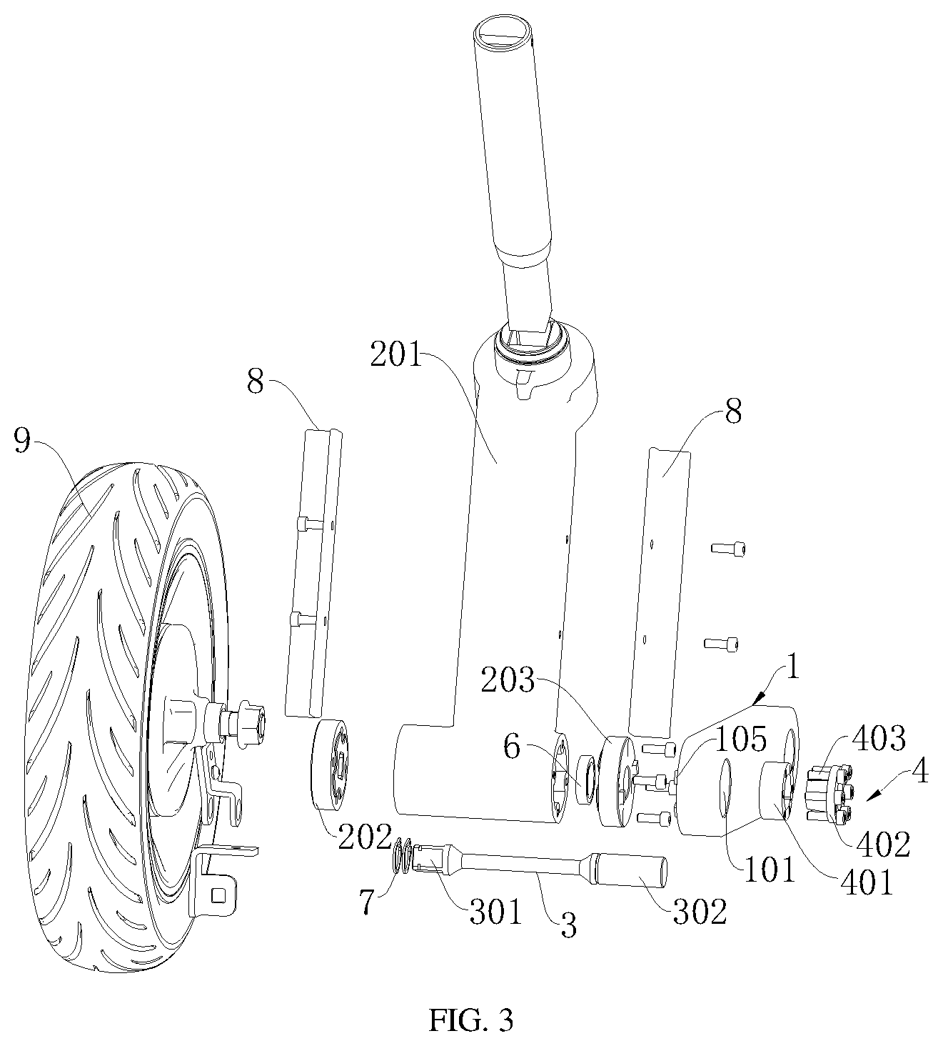 Patent US11815156 Figure 3 – Shock absorber and transportation tool