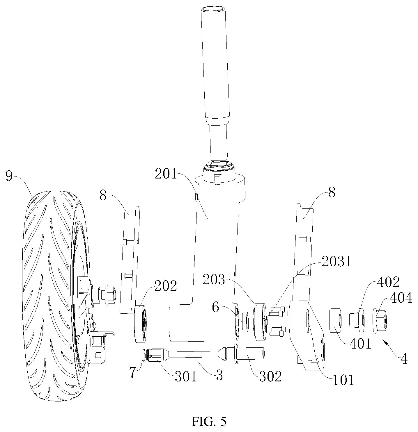 Patent US11815156 Figure 5 – Shock absorber and transportation tool